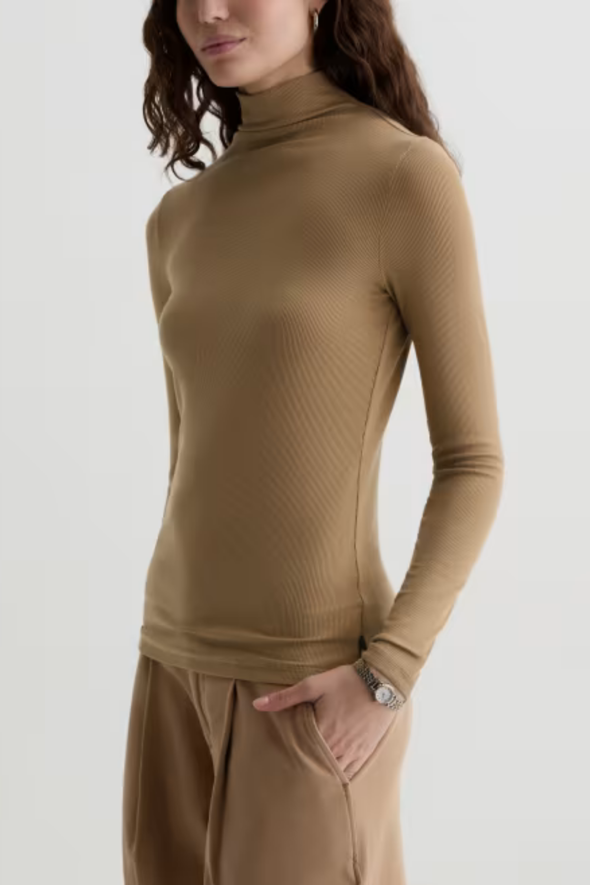 AG Denim Chels Turtleneck - Khaki Sand