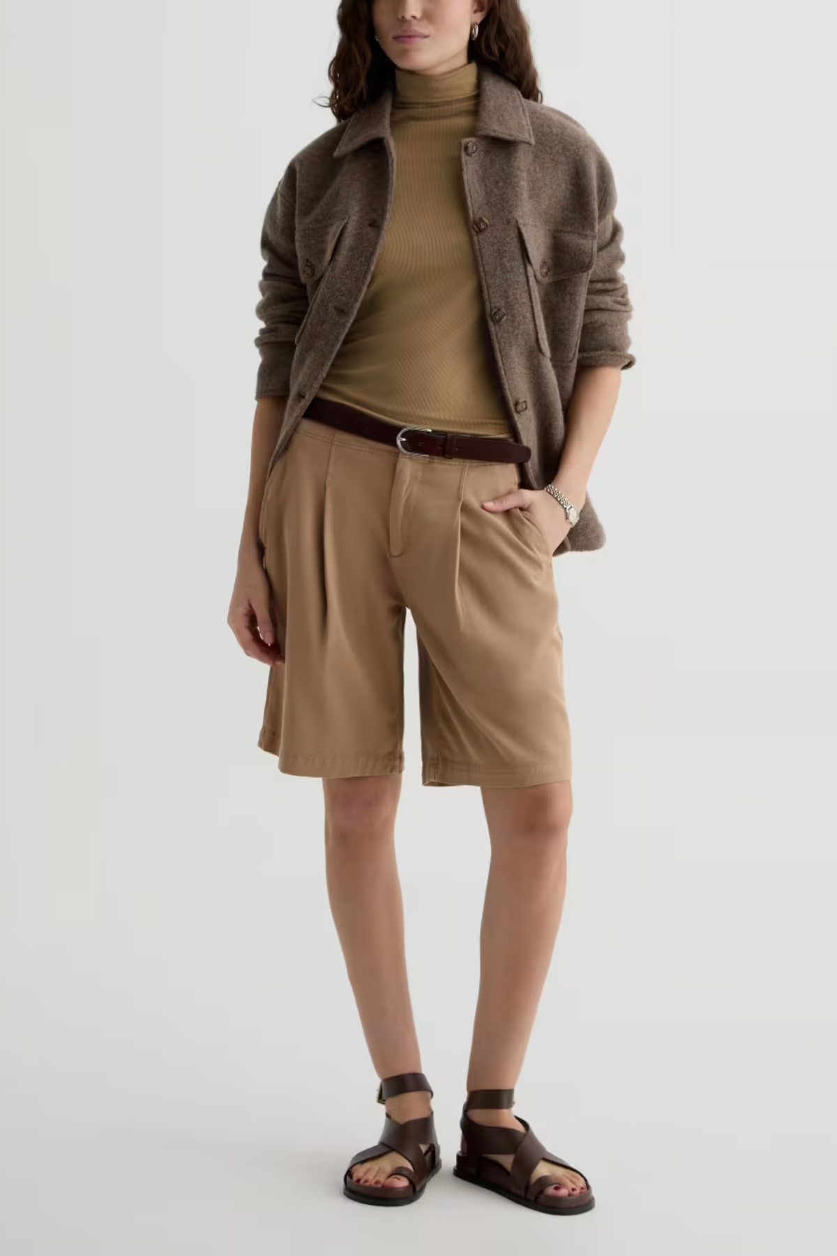 AG Denim Chels Turtleneck - Khaki Sand