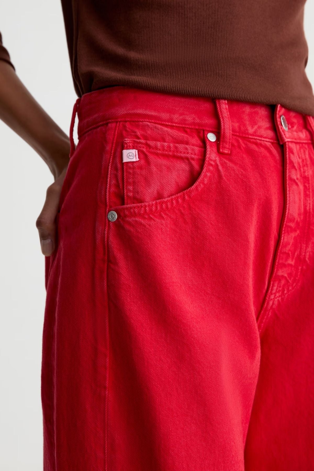 AG Denim Hattie Crop - Recording Red