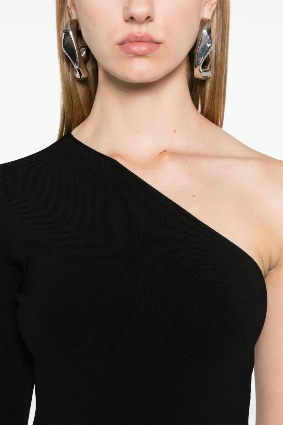 Alexander Wang Asymmetric Long-Sleeve Top - Black
