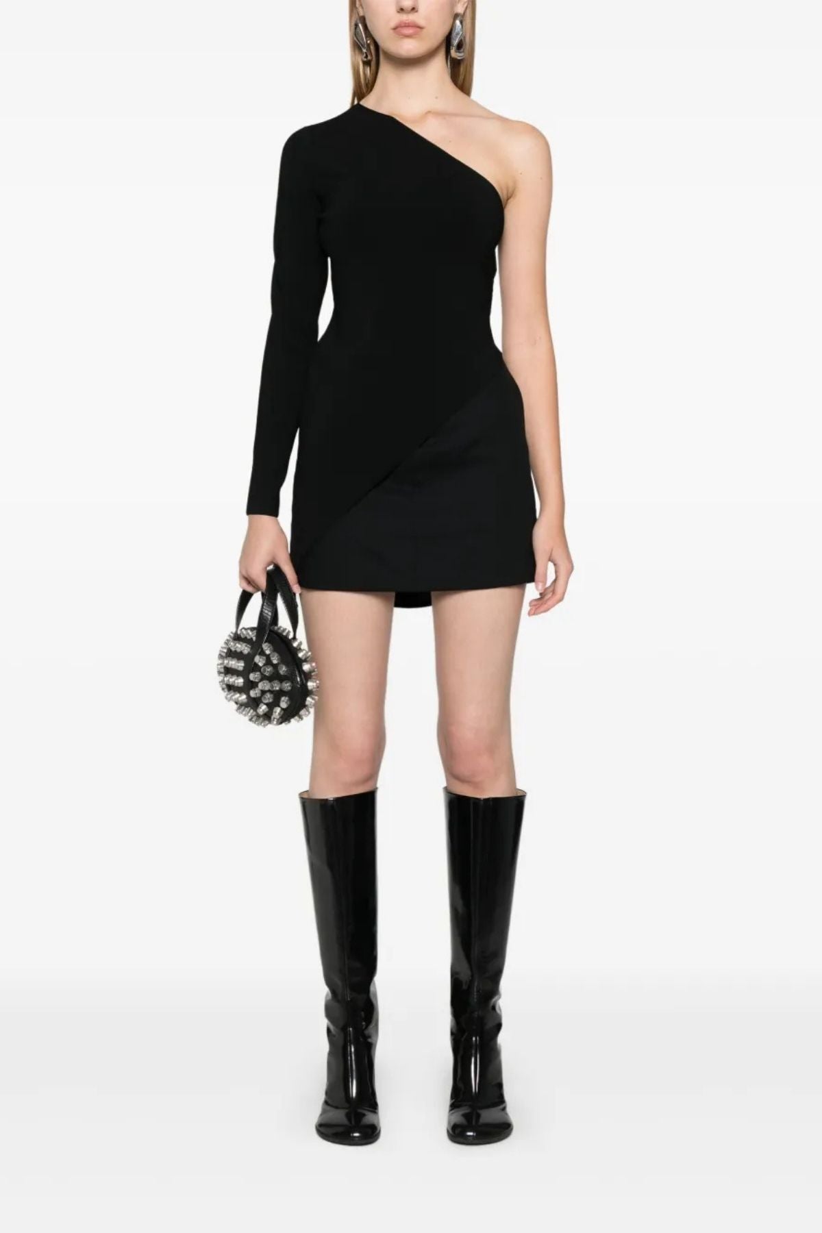 Alexander Wang Asymmetric Long-Sleeve Top - Black