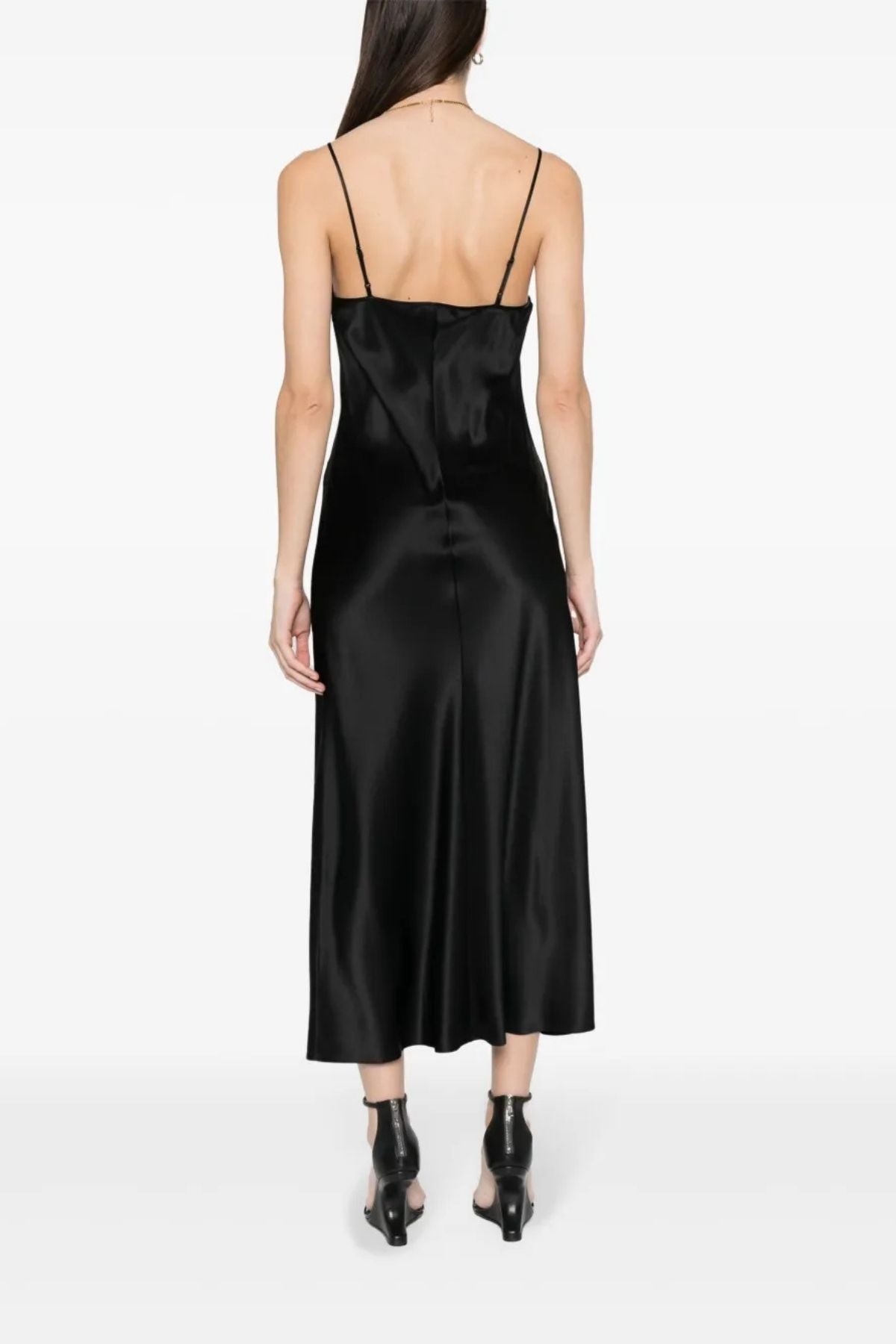 Alexander Wang Chain Neck Silk Slip Dress - Black