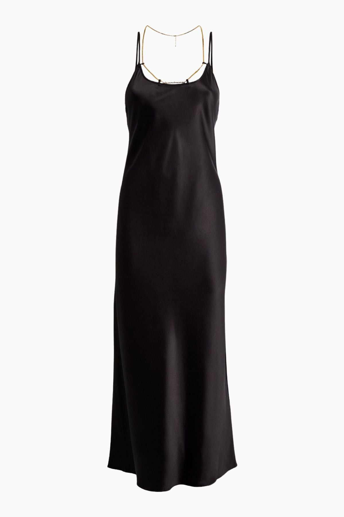 Alexander Wang Chain Neck Silk Slip Dress - Black