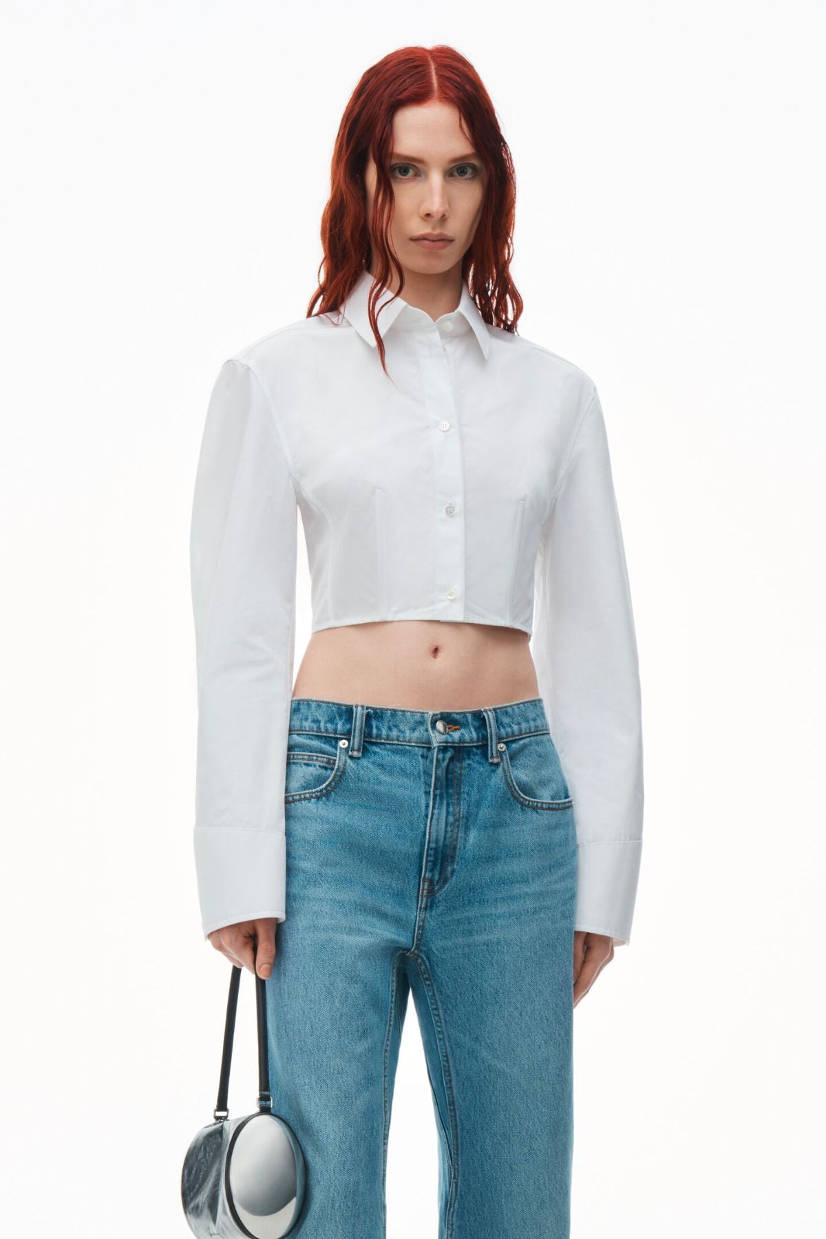 Alexander Wang Cropped Structured Shirt - White