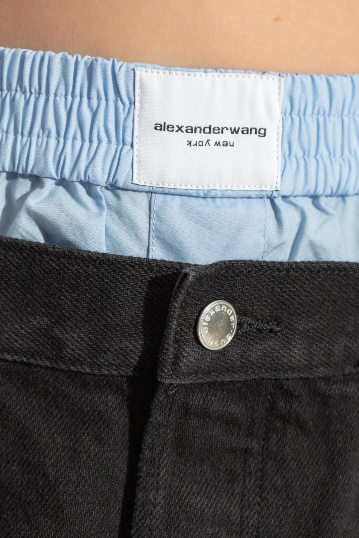 Alexander Wang Loose Boxer Denim Shorts - Washed Black
