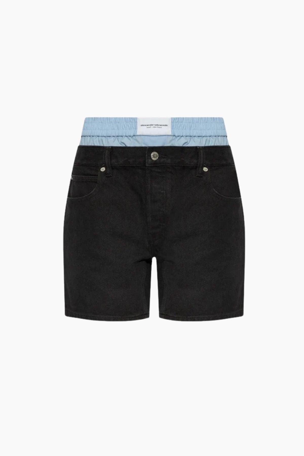 Alexander Wang Loose Boxer Denim Shorts - Washed Black