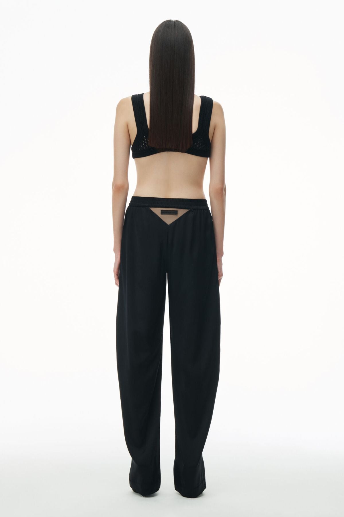 Alexander Wang Silk Boxer Pant Black - Main Image