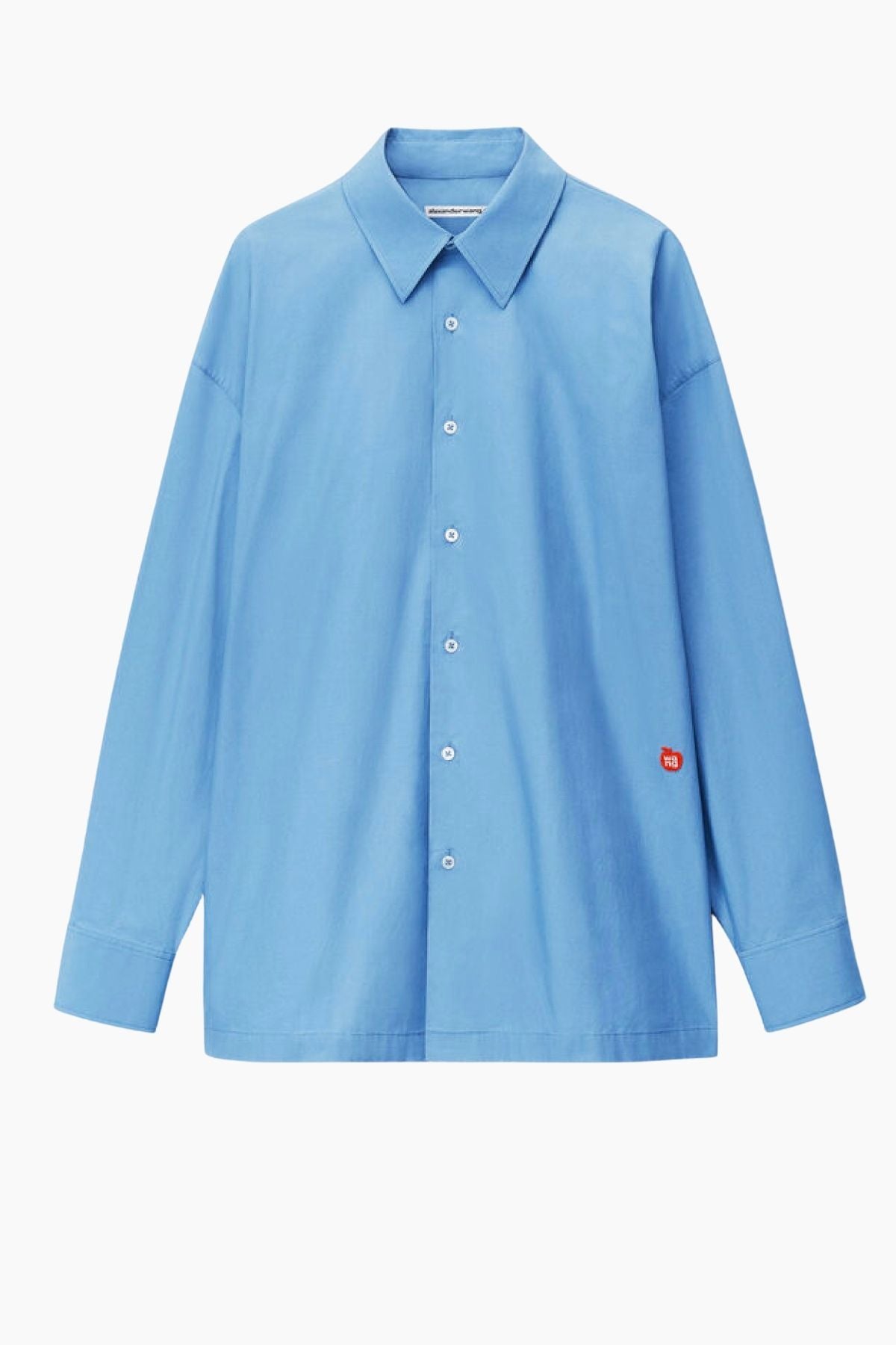 alexanderwang.t Logo Apple Patch Cotton Shirt - Dark Iris