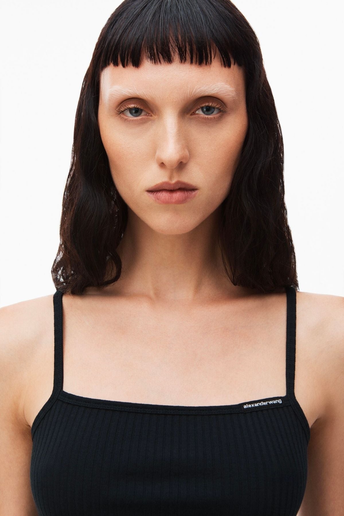 alexanderwang.t Ribbed Logo Cami Top - Black