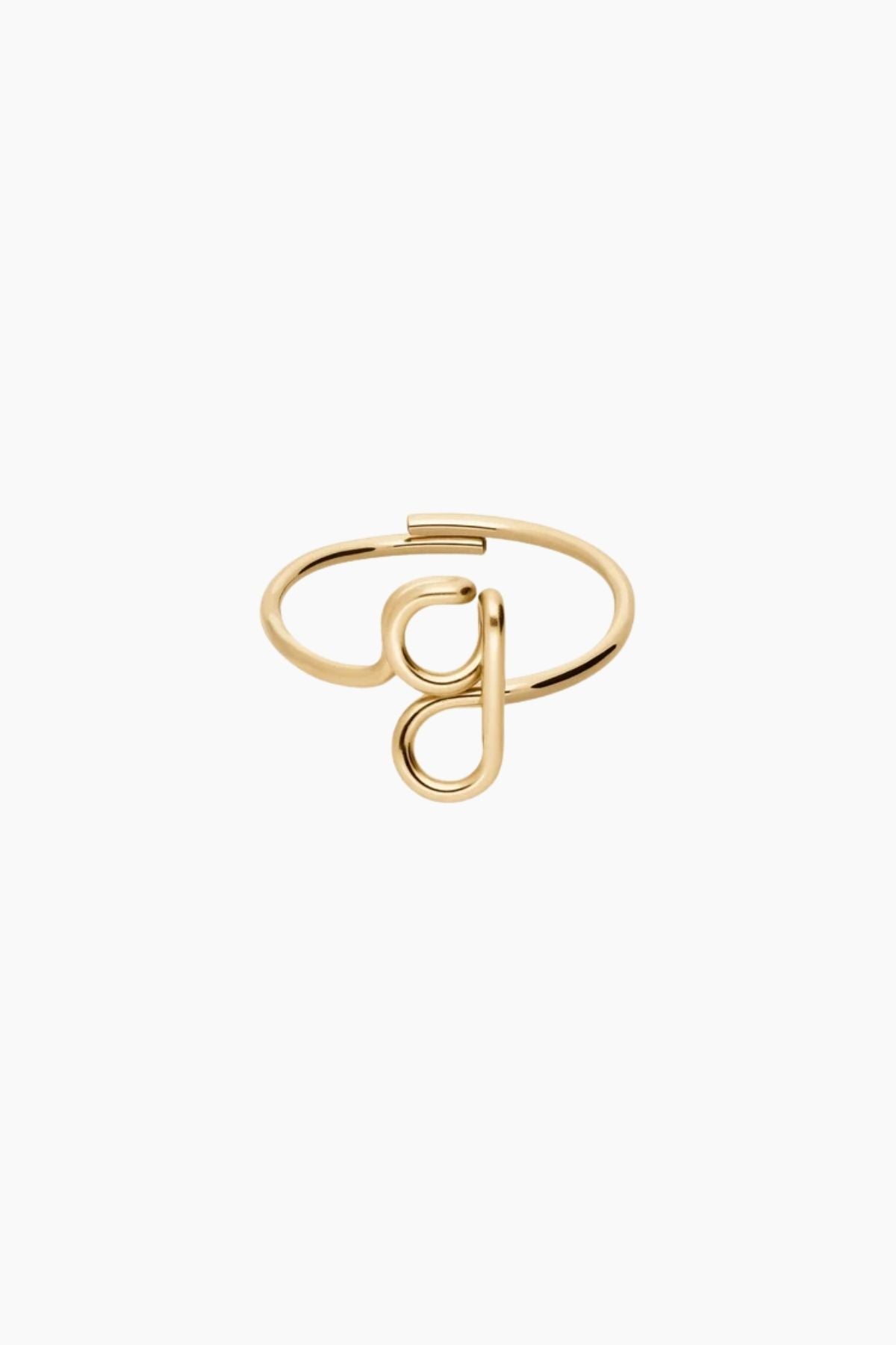 ATELIER PAULIN Initial Letter Ring G - Yellow Gold