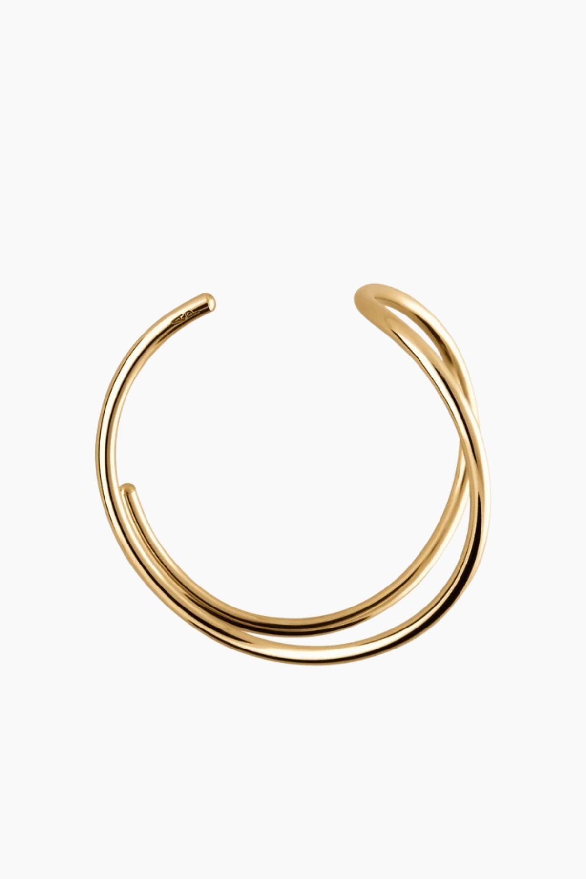 ATELIER PAULIN Outline Cuff Letter E - Yellow Gold