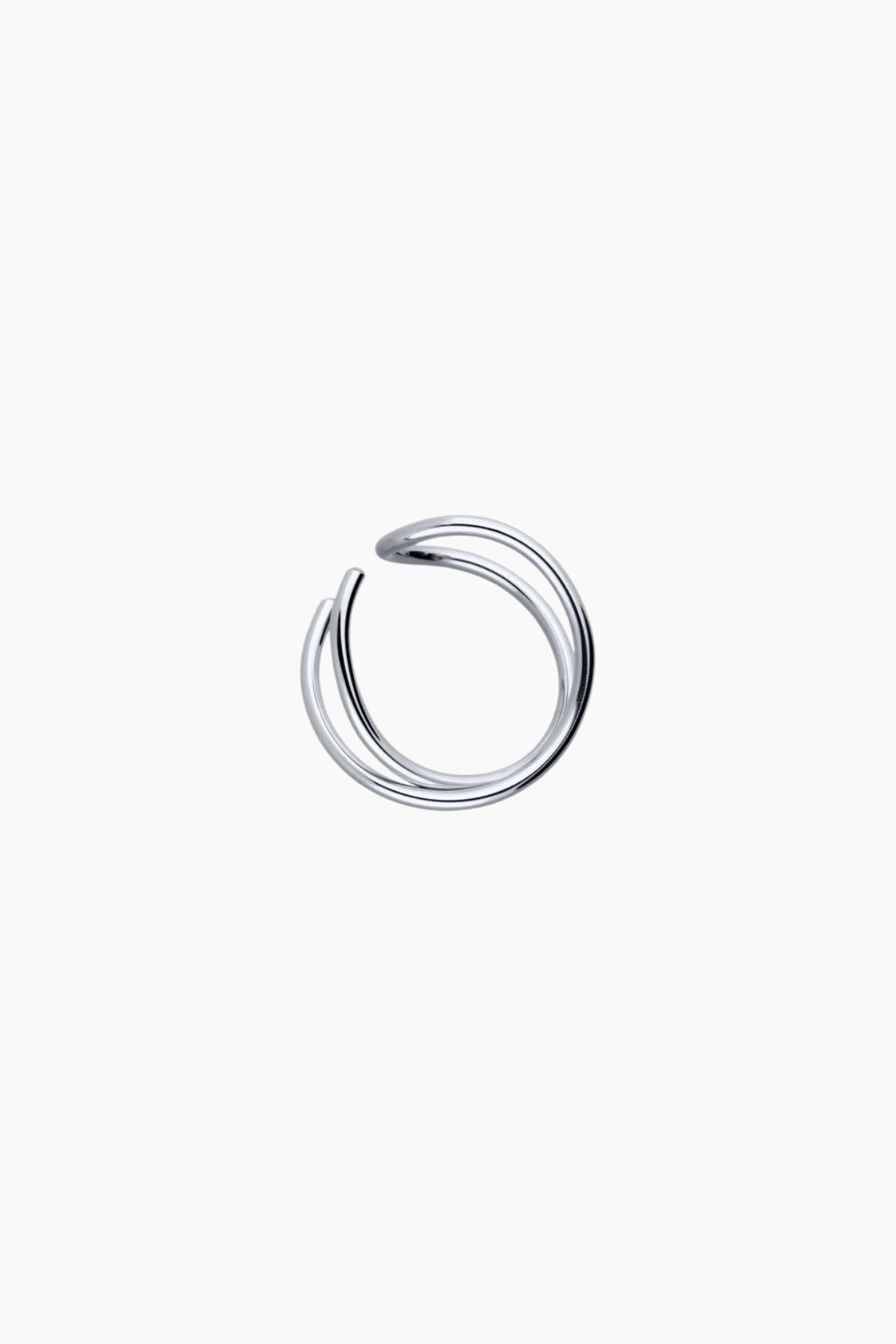 ATELIER PAULIN Outline Ring Letter L - Silver