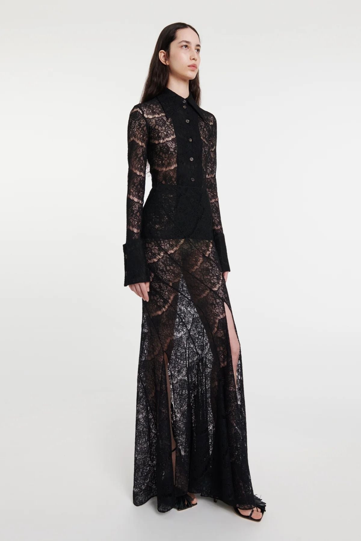 A.W.A.K.E. Mode Fitted Lace Shirt - Black – GRACE Melbourne