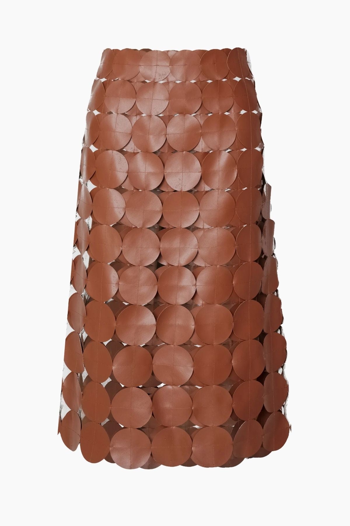 A.W.A.K.E Mode Multi Circle Double Layer Skirt - Brick