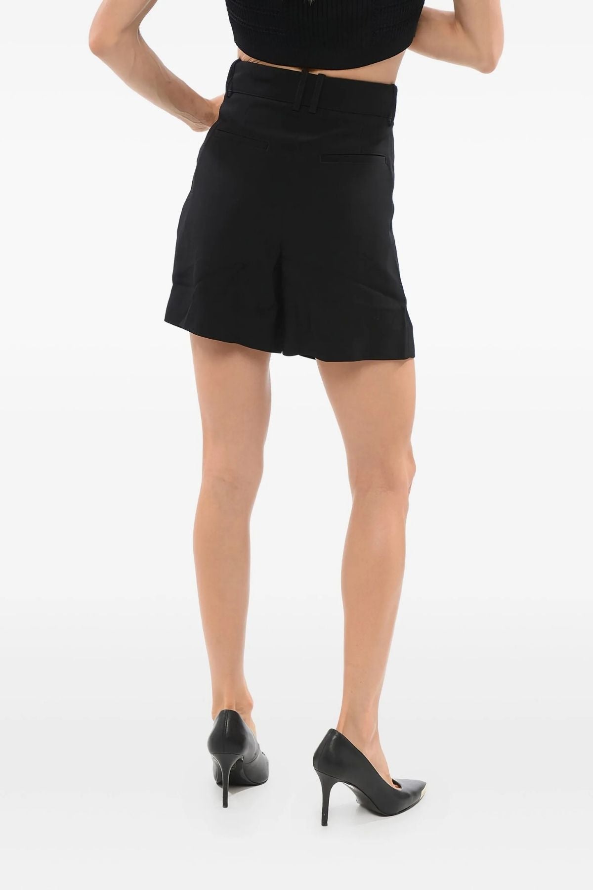 Balmain Crepe Shorts - Black