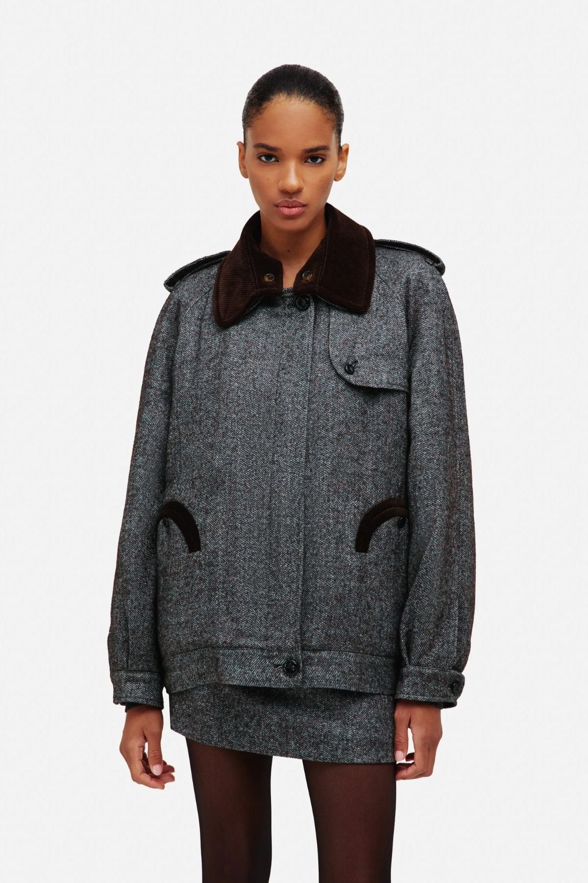 BLAZÉ Milano Kasif Chausie Trench - Concrete