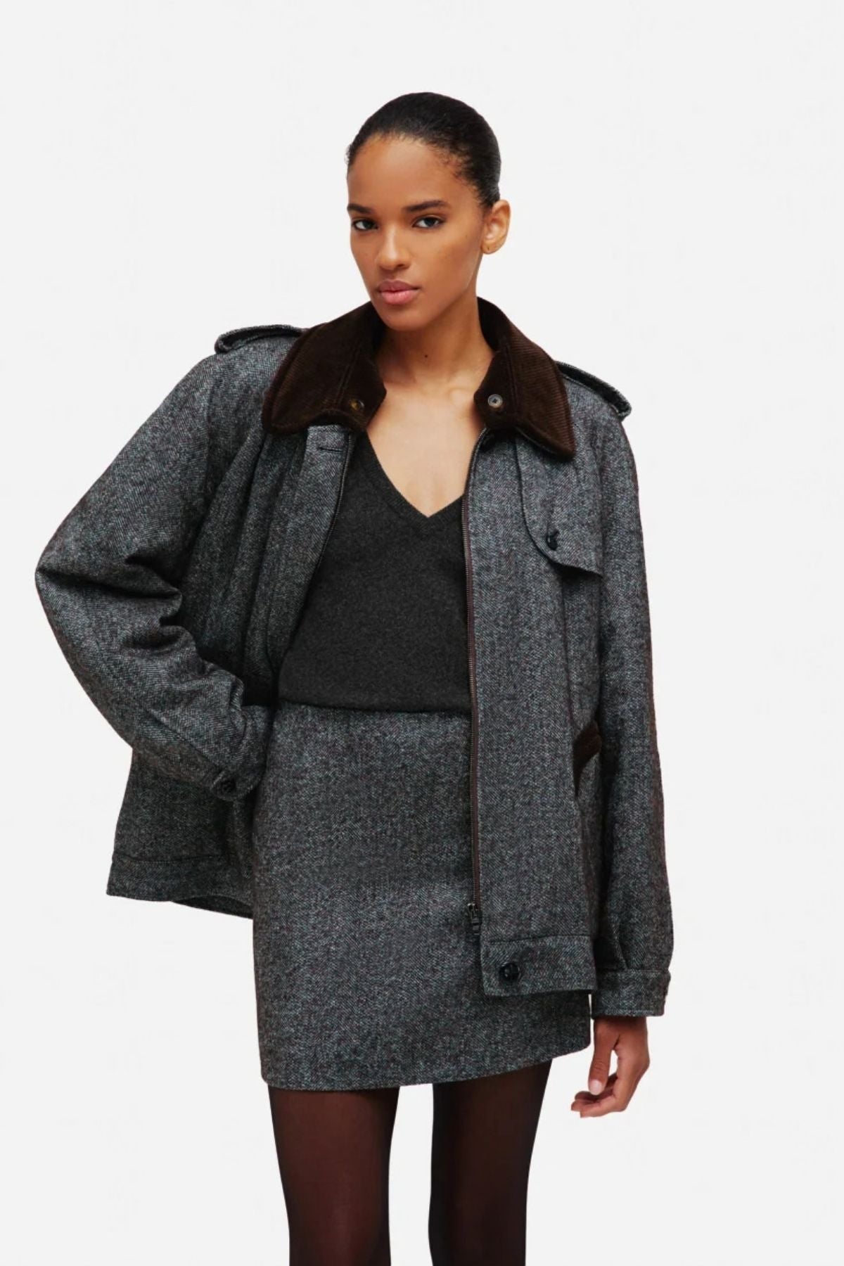 BLAZÉ Milano Kasif Chausie Trench - Concrete