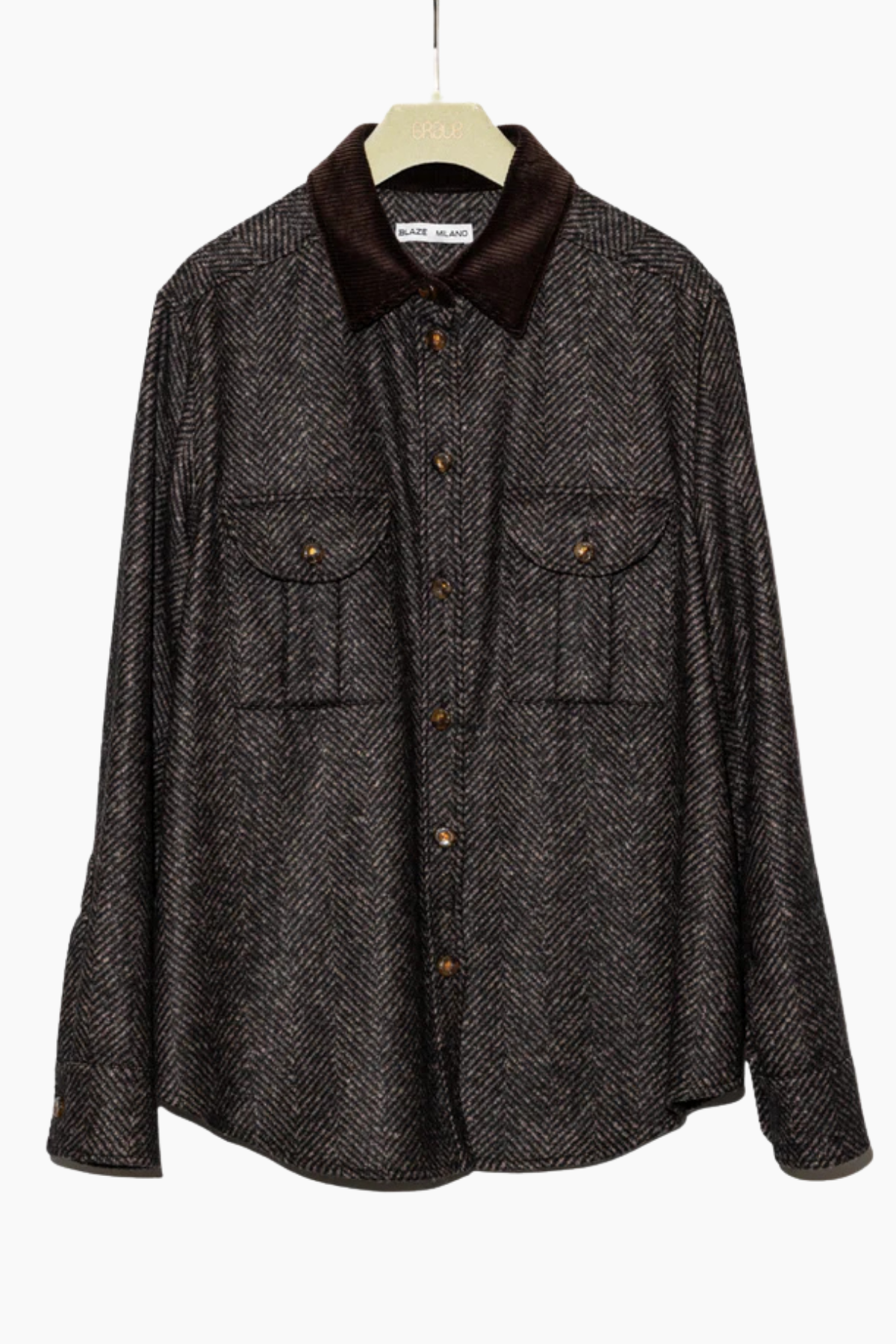 BLAZÉ Milano Melody Berber Jacket - Brown