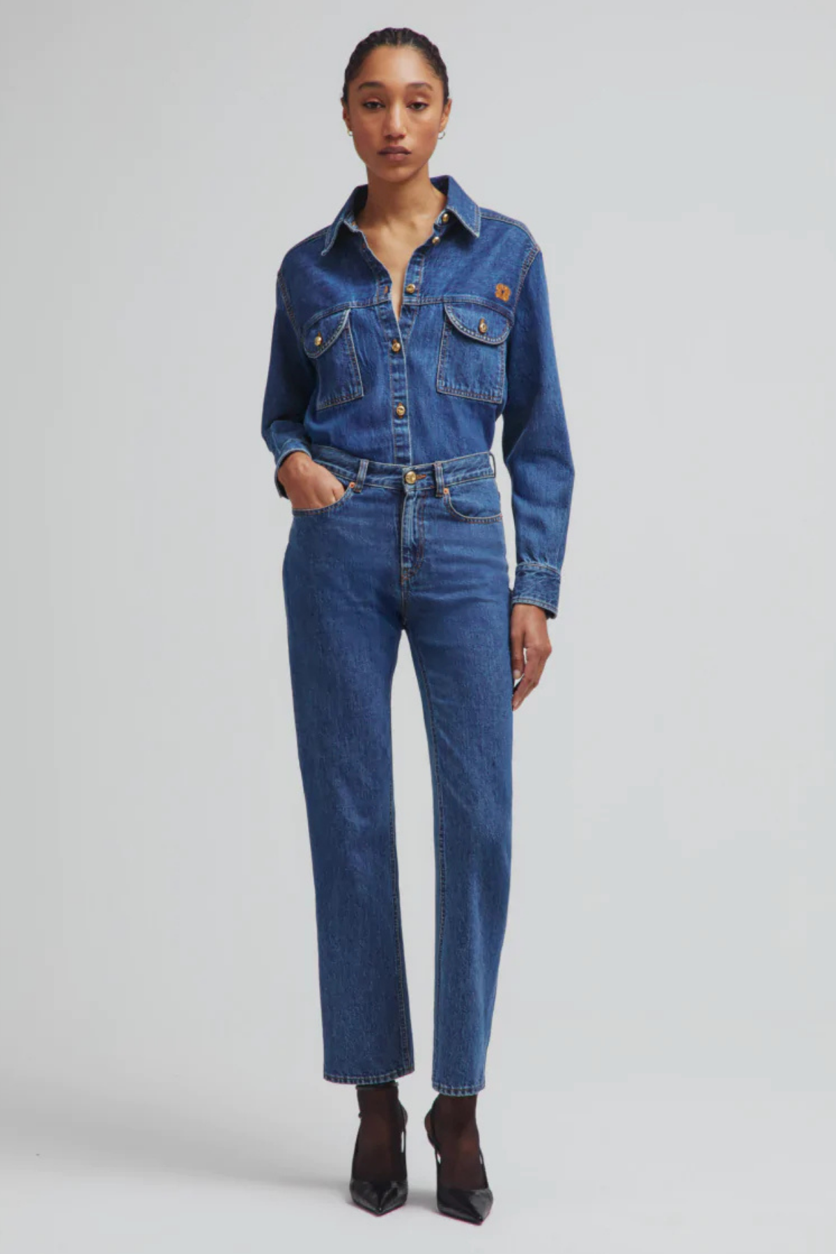 BLAZÉ Milano Nariida Berber Shirt - Sapphire