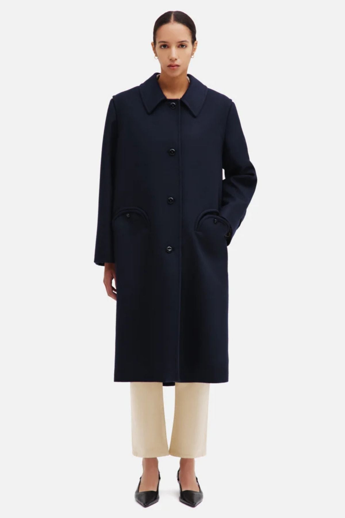 BLAZÉ Milano Nitak Woolly Coat - Navy