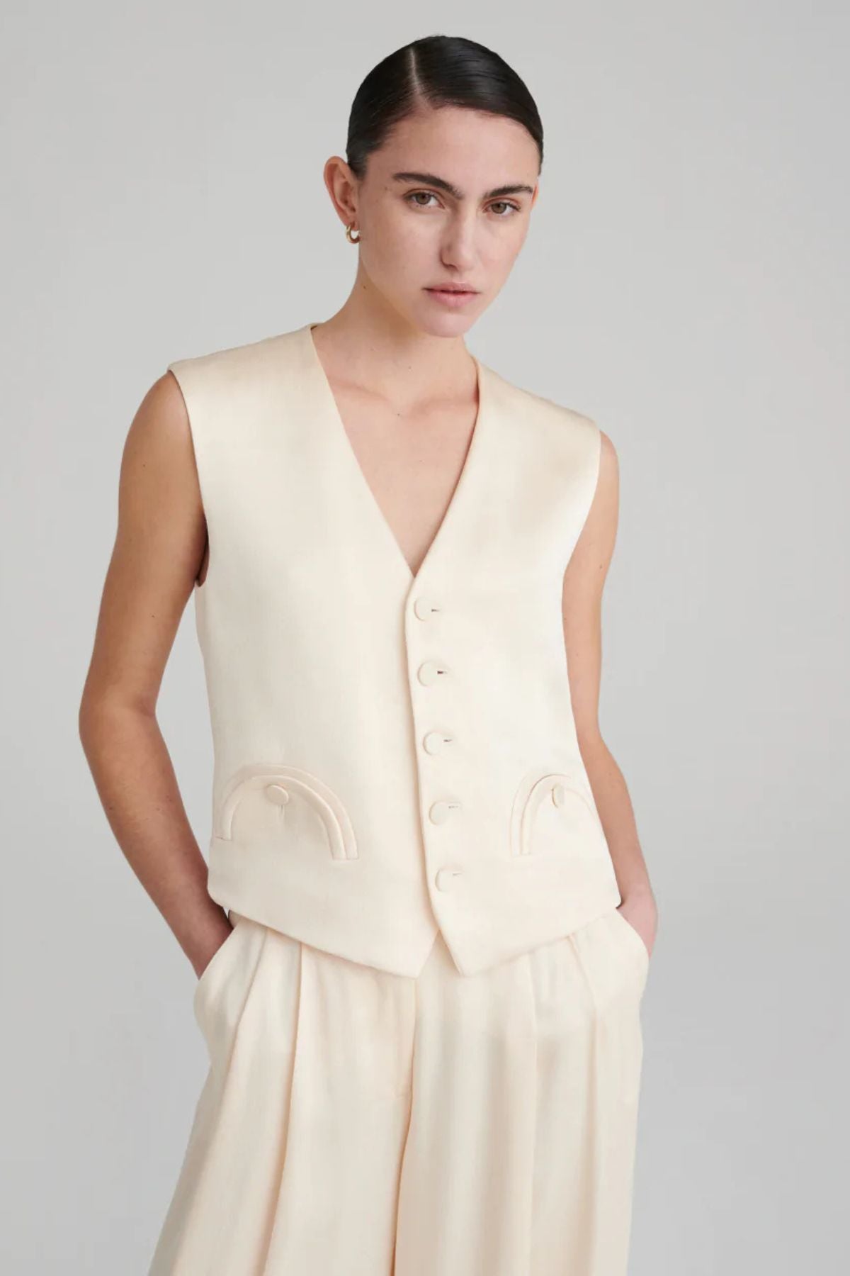 BLAZÉ Milano Novalis Feral Gilet - Ivory