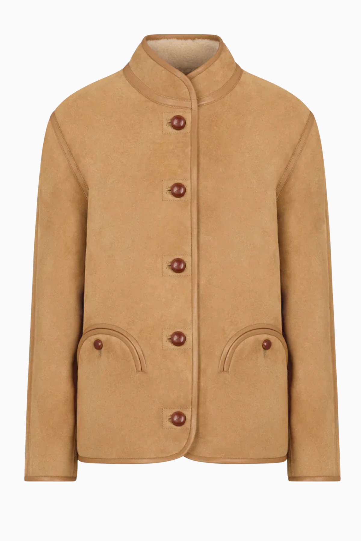 BLAZÉ Milano Tatoosh Curly Jacket - Camel