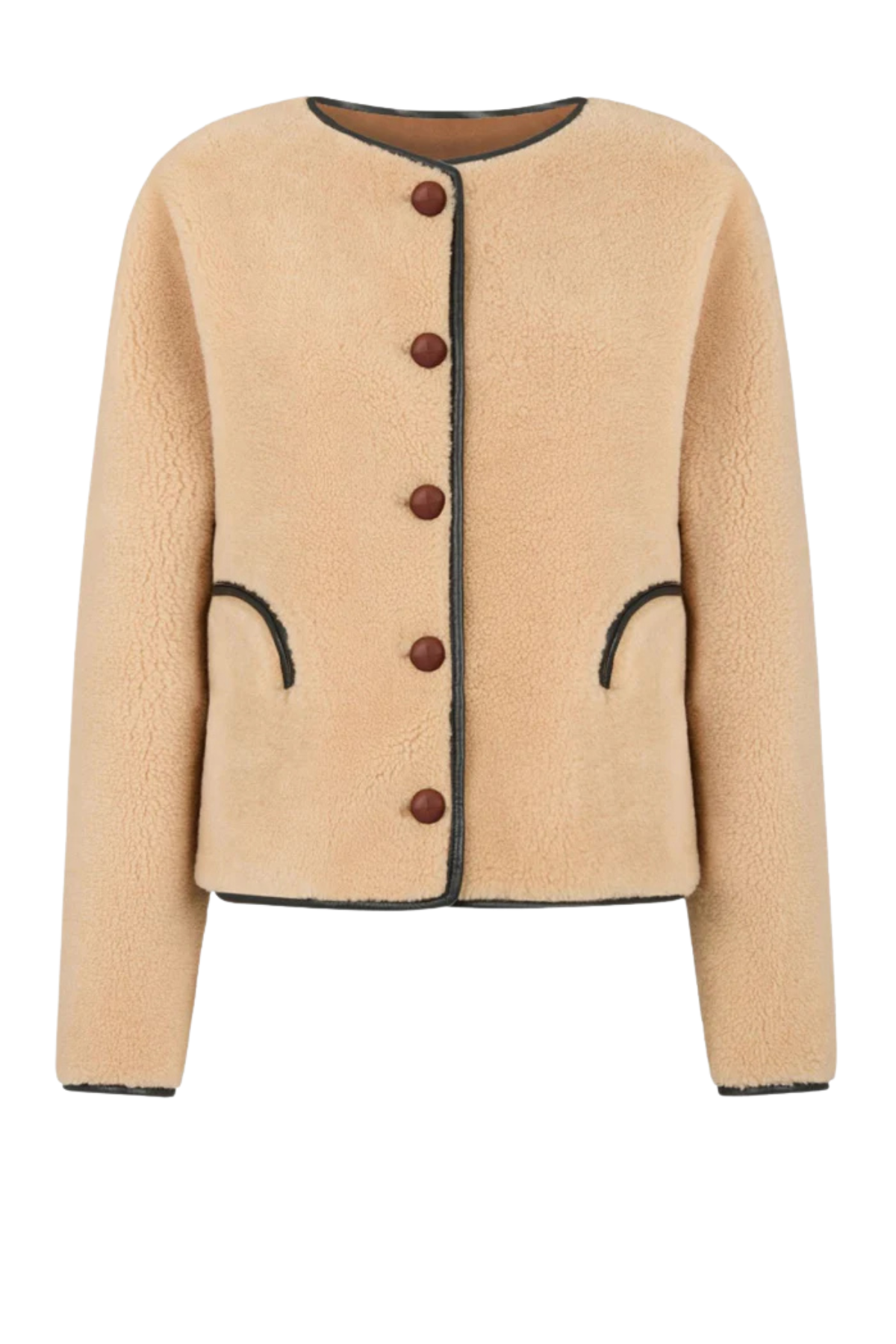 BLAZÉ Milano Reversible Tatoosh Gliss Bolero Jacket - Camel