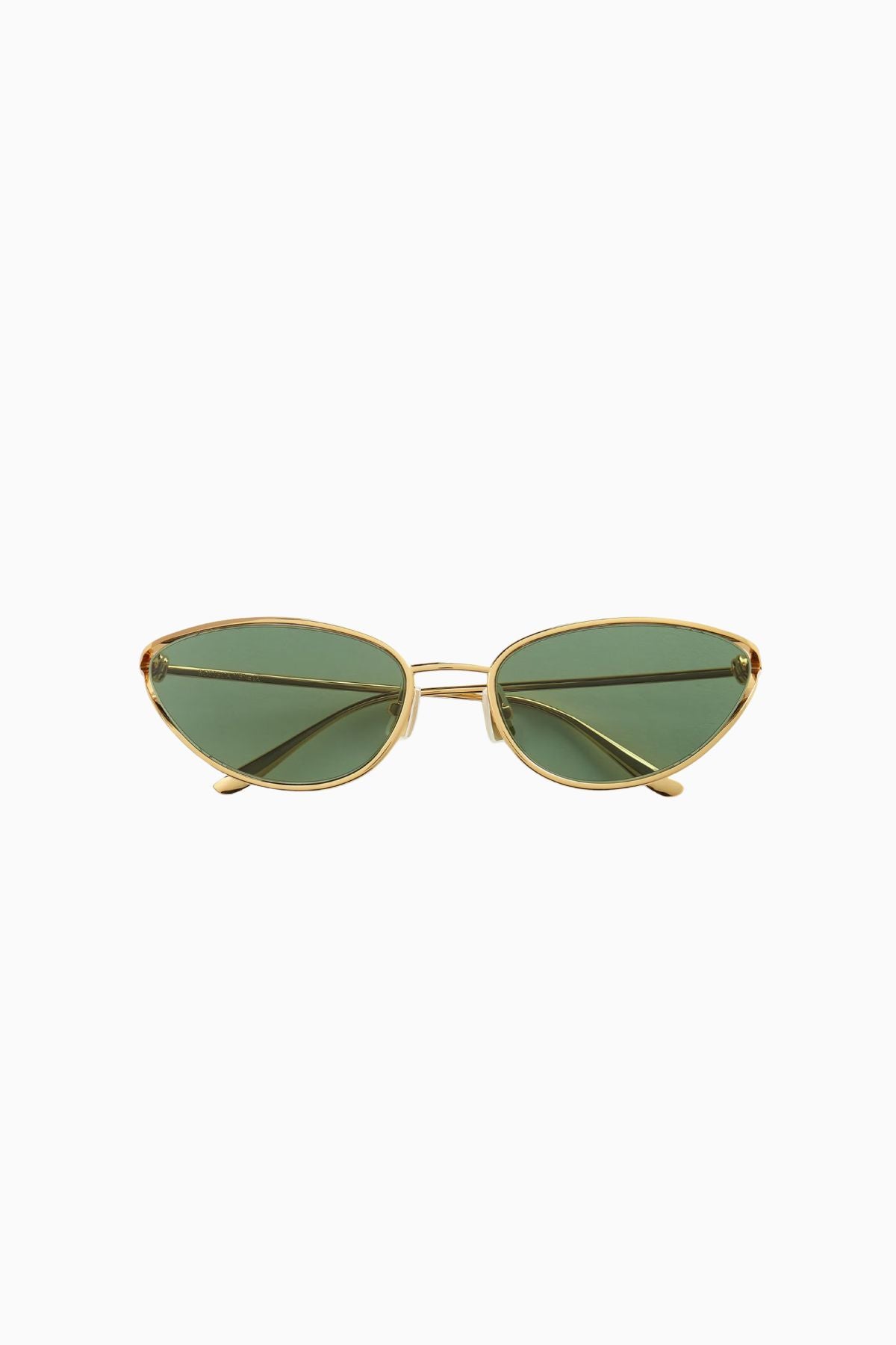 Bottega Veneta Knot Cat Eye Sunglasses - Gold/ Green