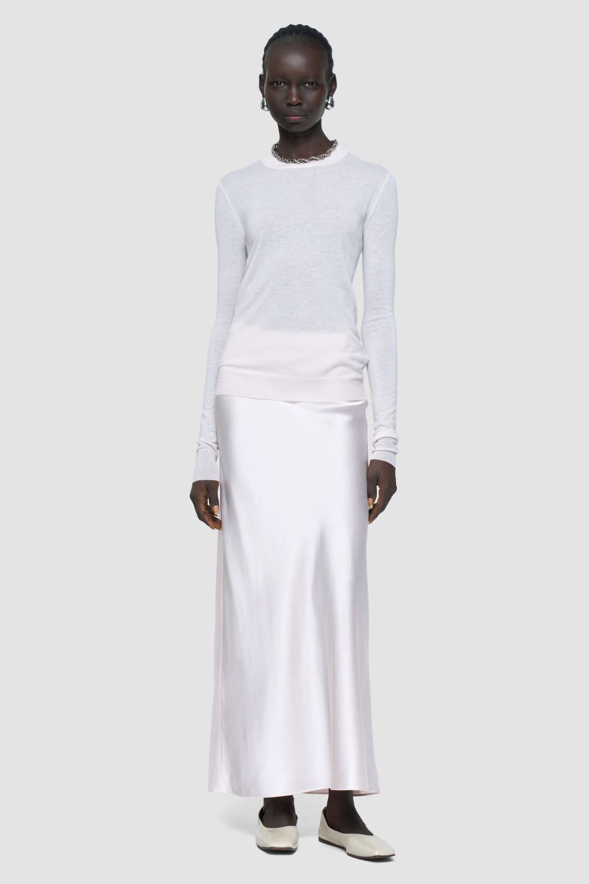 Joseph Cashair Round Neck Knit Jumper - Rose