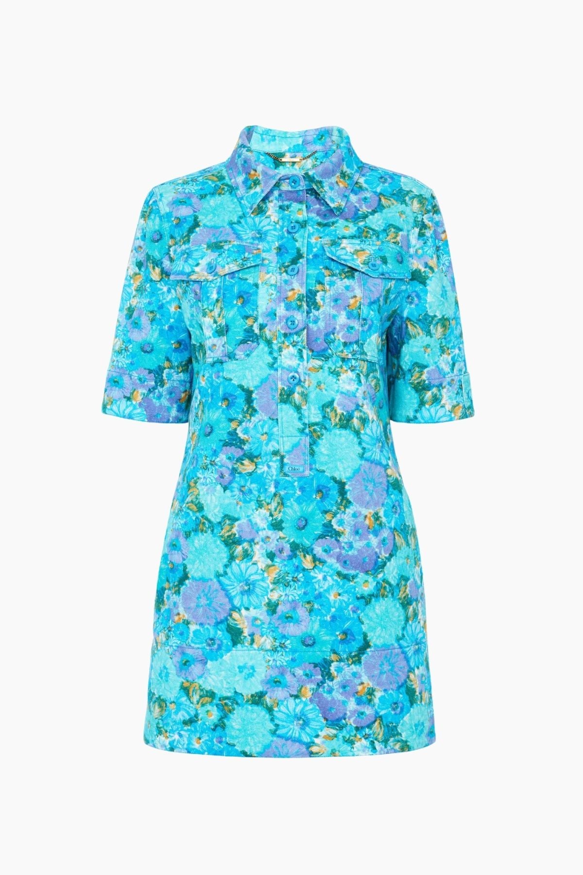 Chloé Blue Daisies Dress - Blue Multi