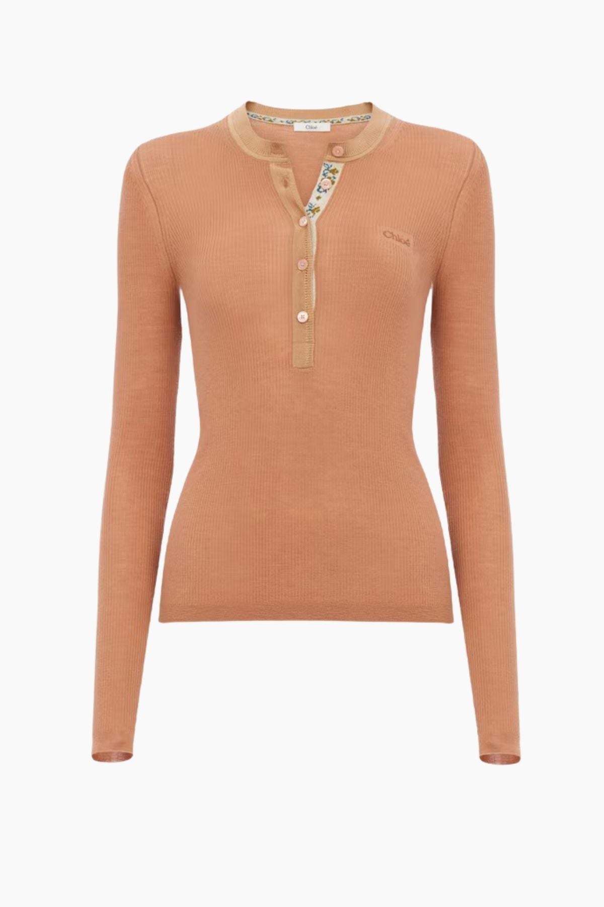 Chloé Henley with Placket - Coffee Pink