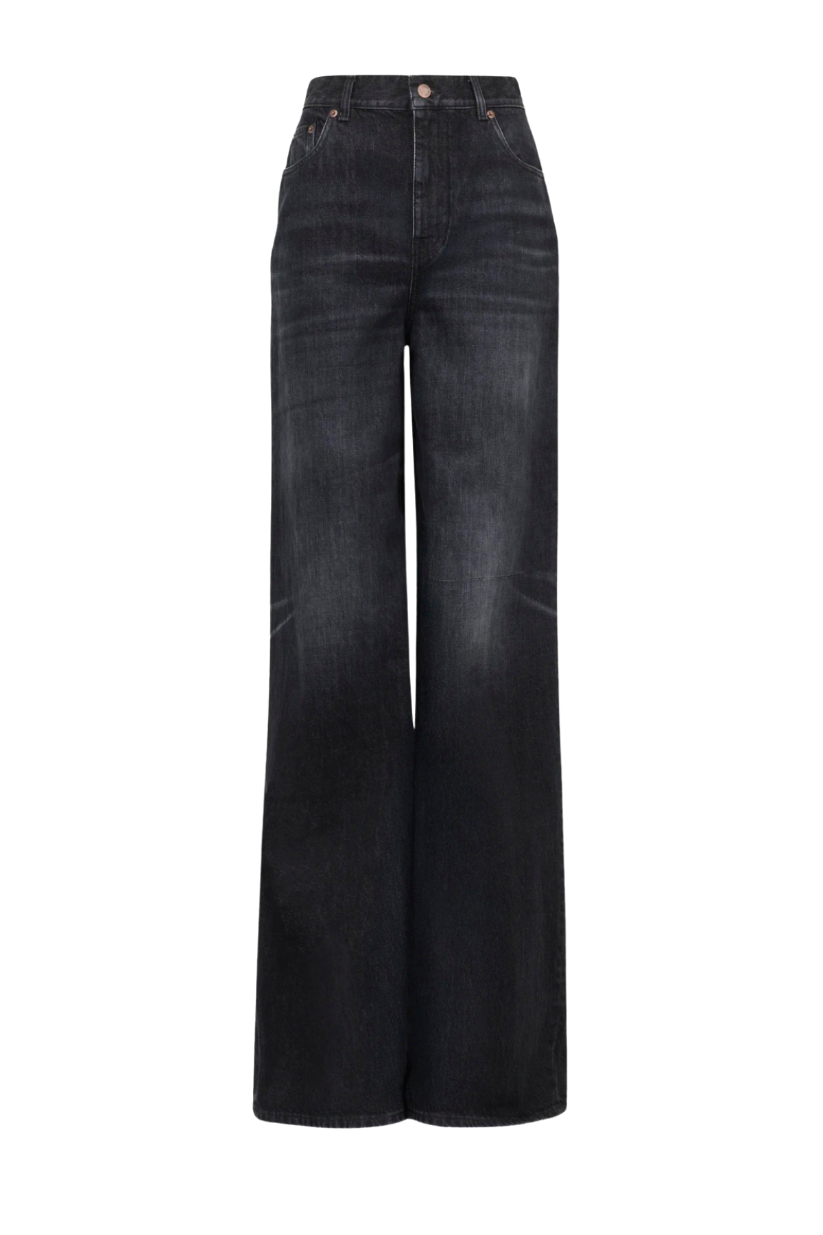 Chloé High Rise Wide Leg Jeans - Onyx Black