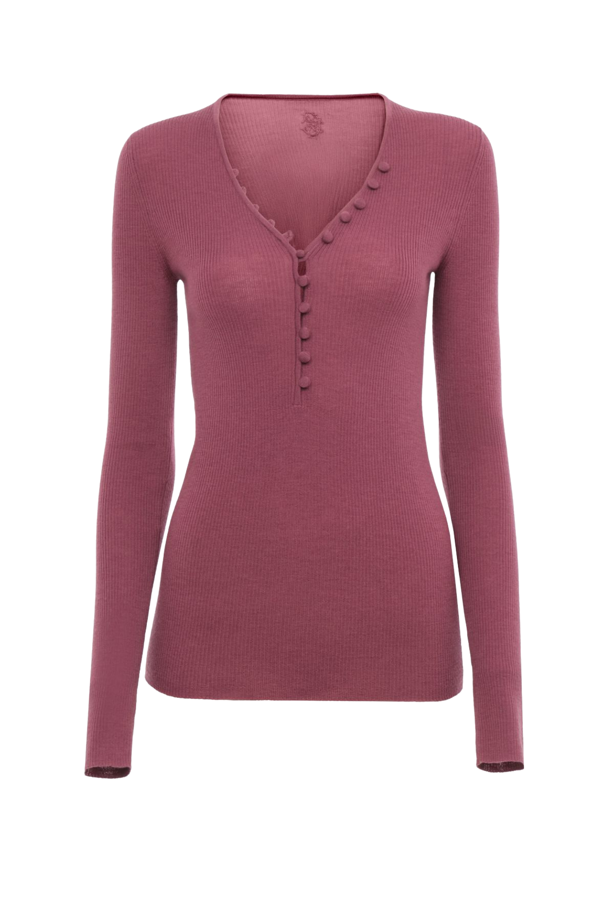 Chloé LS Henley Shirt - Rusty Pink