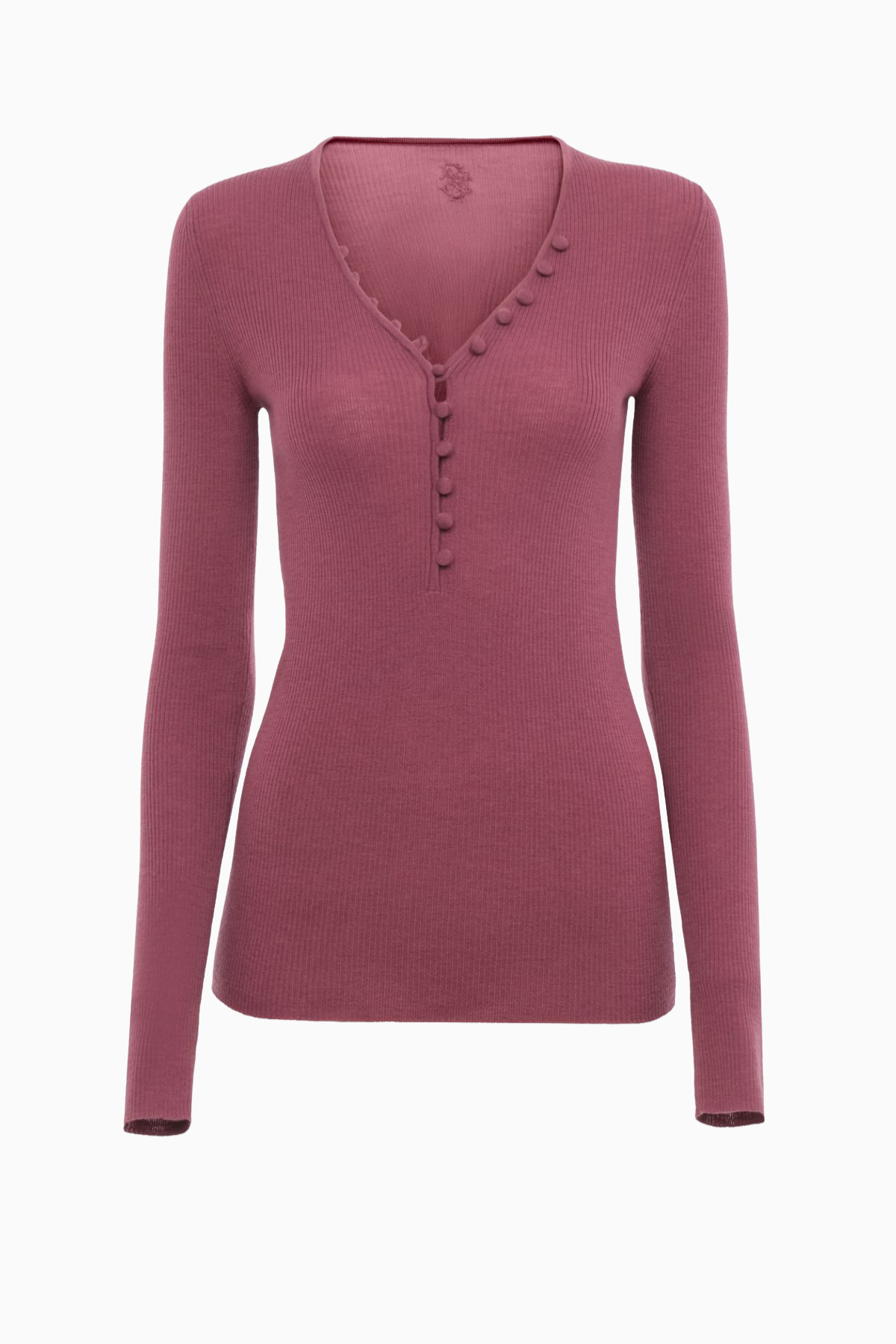 Chloé LS Henley Shirt - Rusty Pink