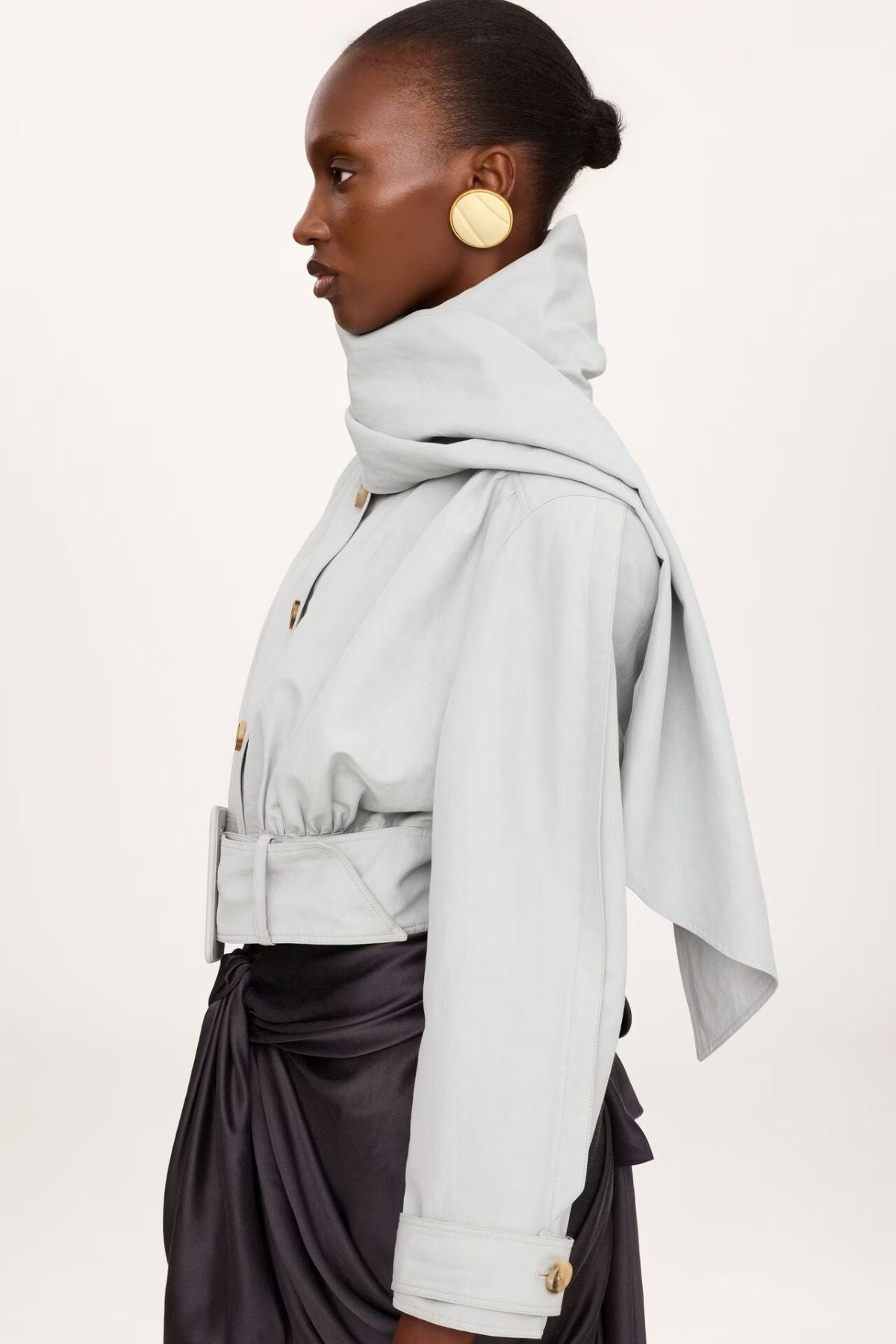 Chloé Organic Cotton Crop Jacket - Storm Grey