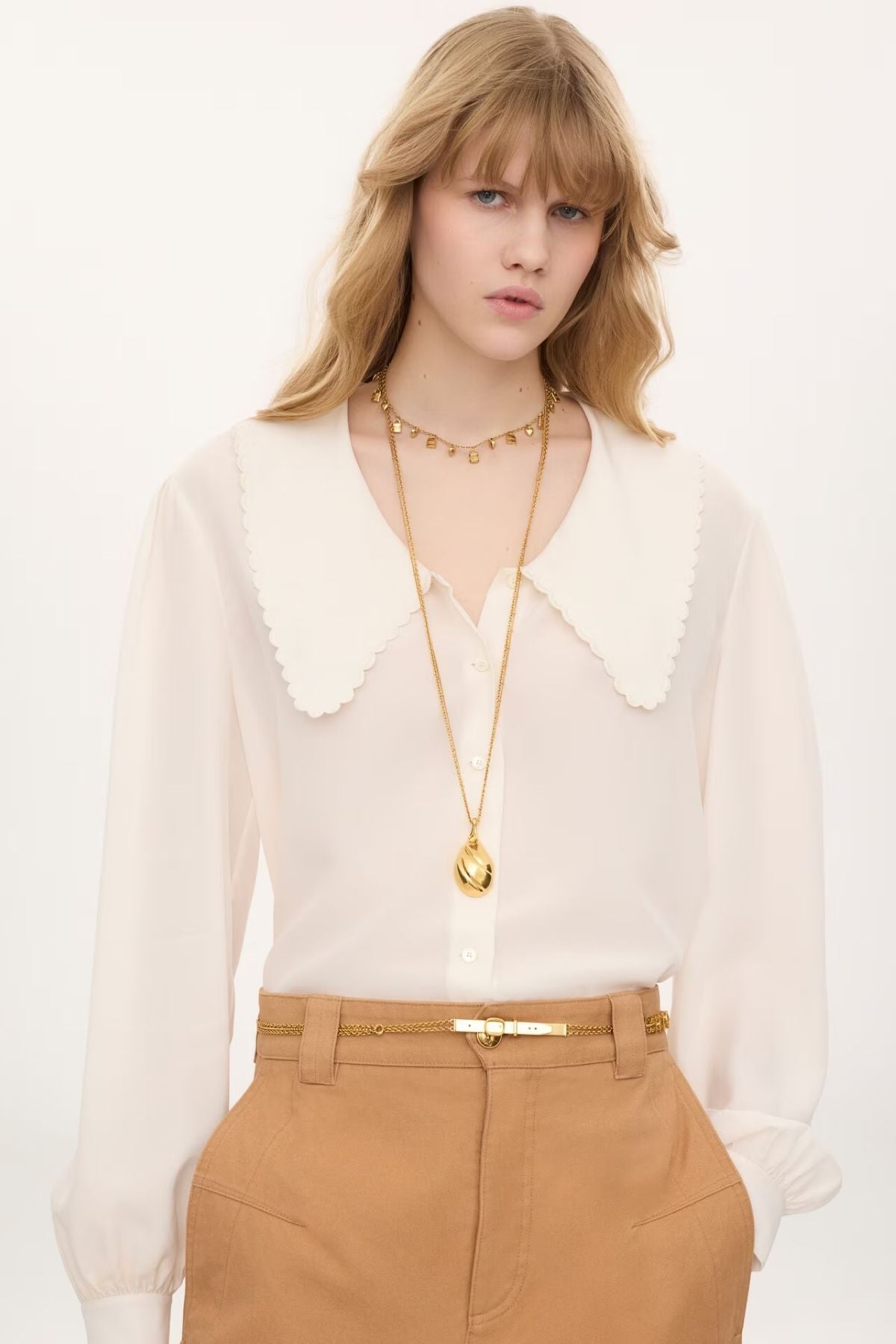 Chloé Puff Sleeve CDC Blouse - Iconic Milk