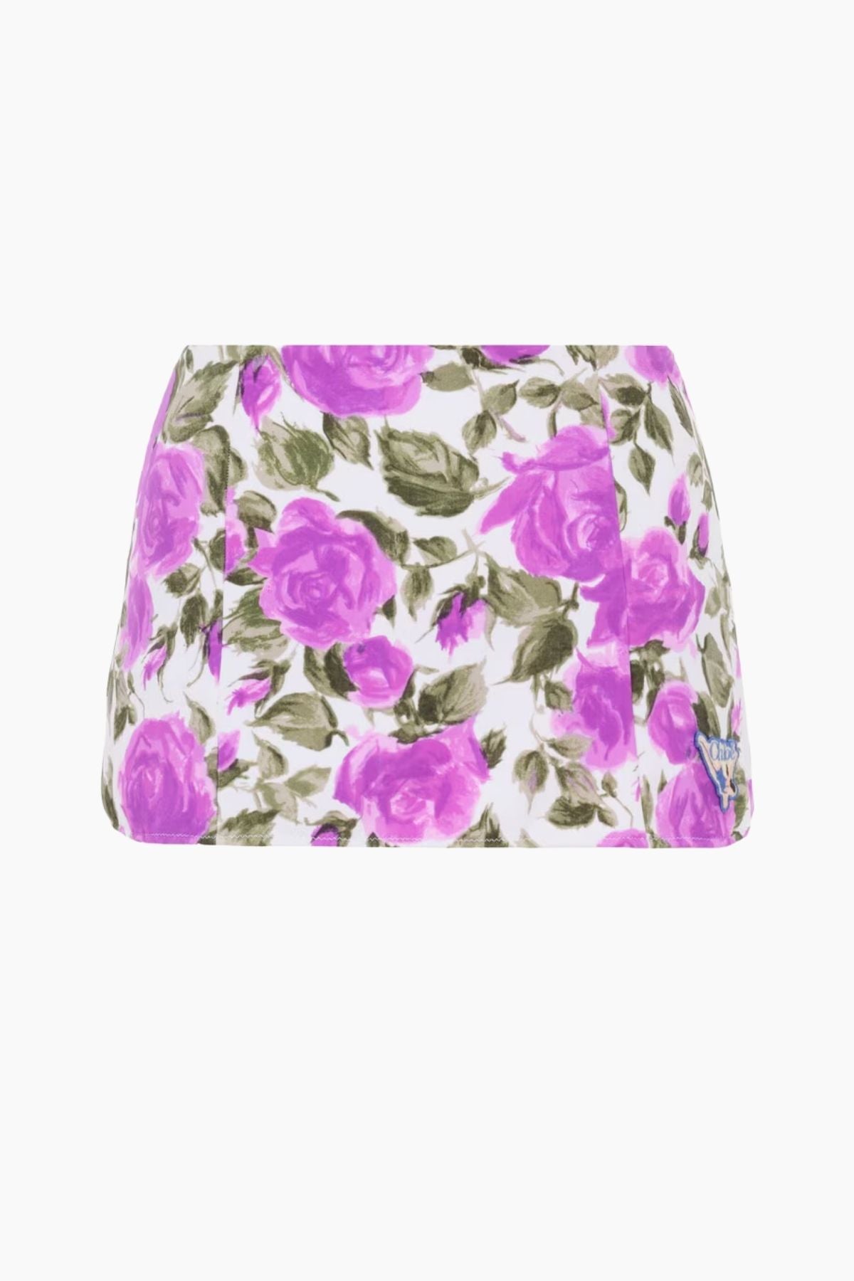 Chloé Roses Print Skirt - White Purple