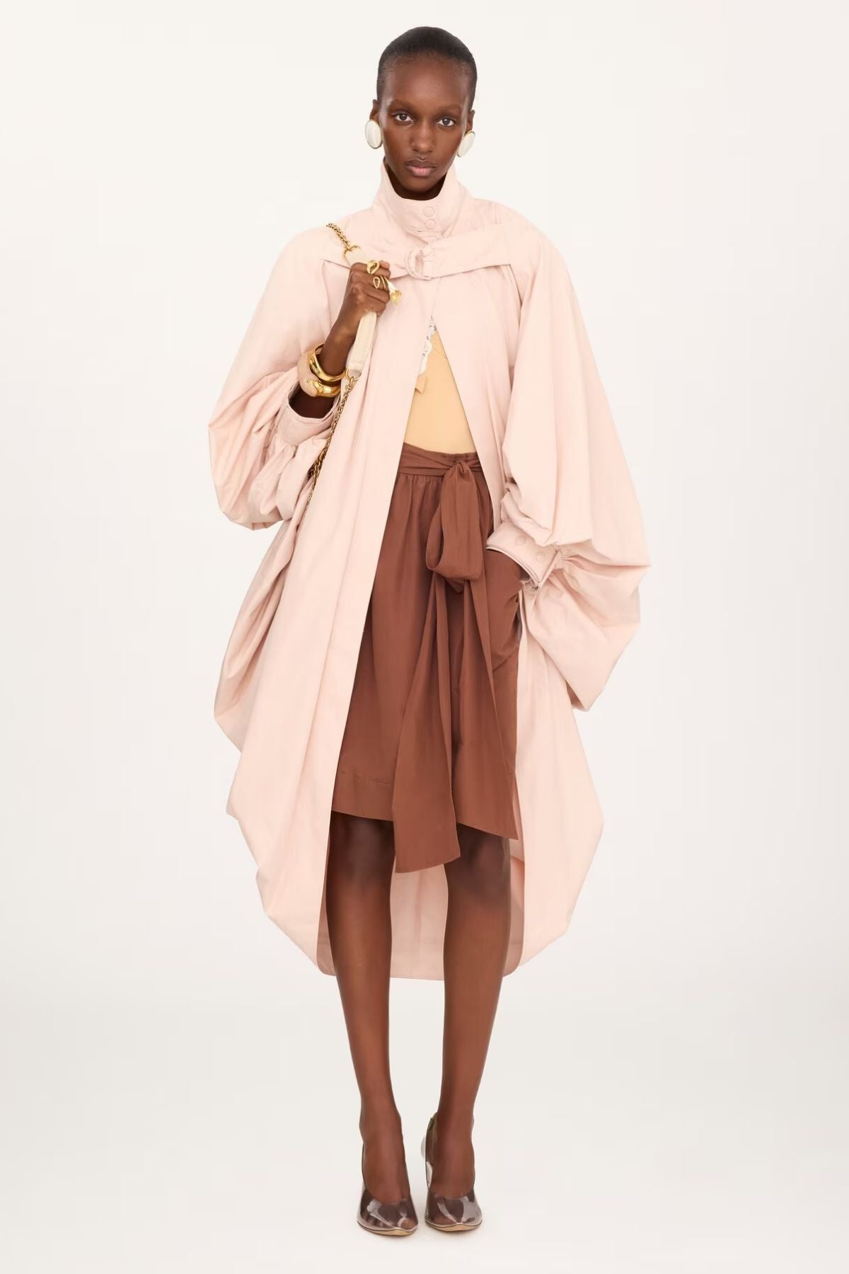 Chloé Skirt with Tie - Plain Brown