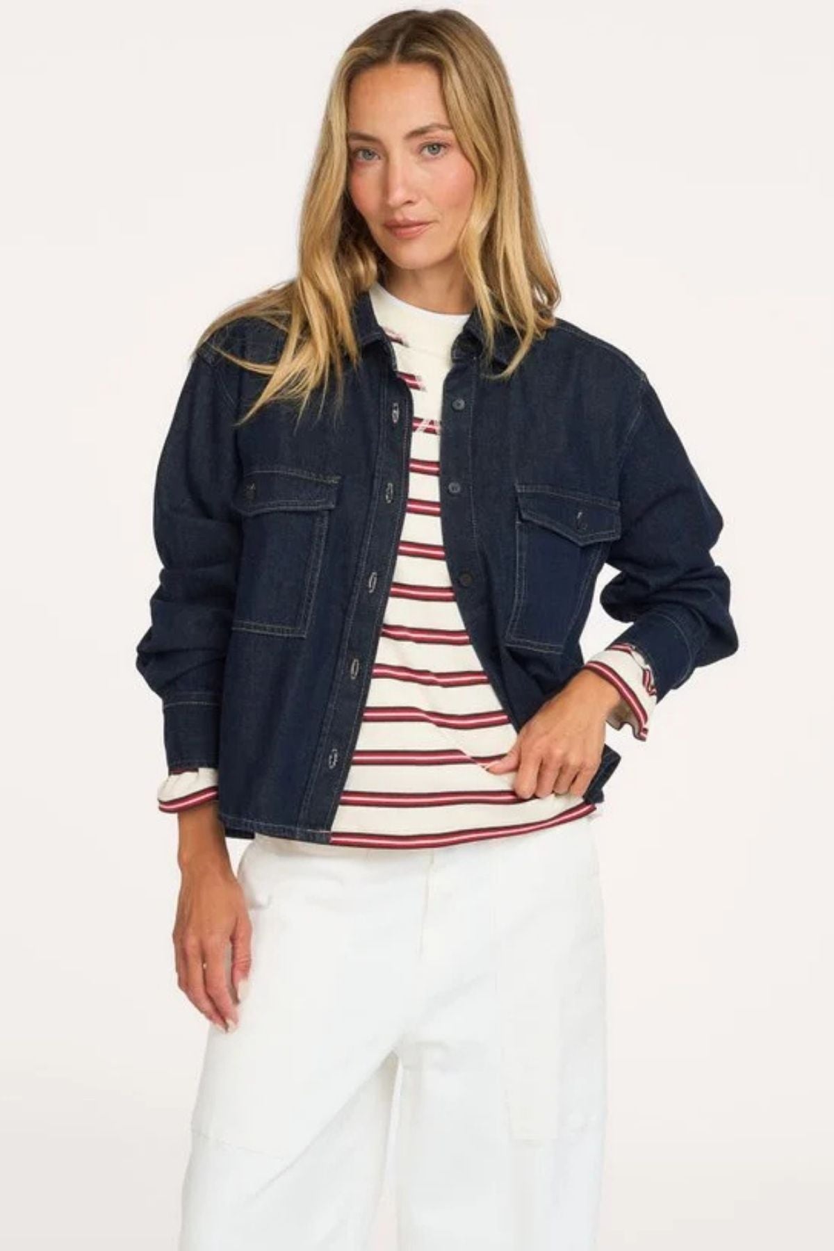 CLOSED Boxy Denim Shirt - Dark Blue