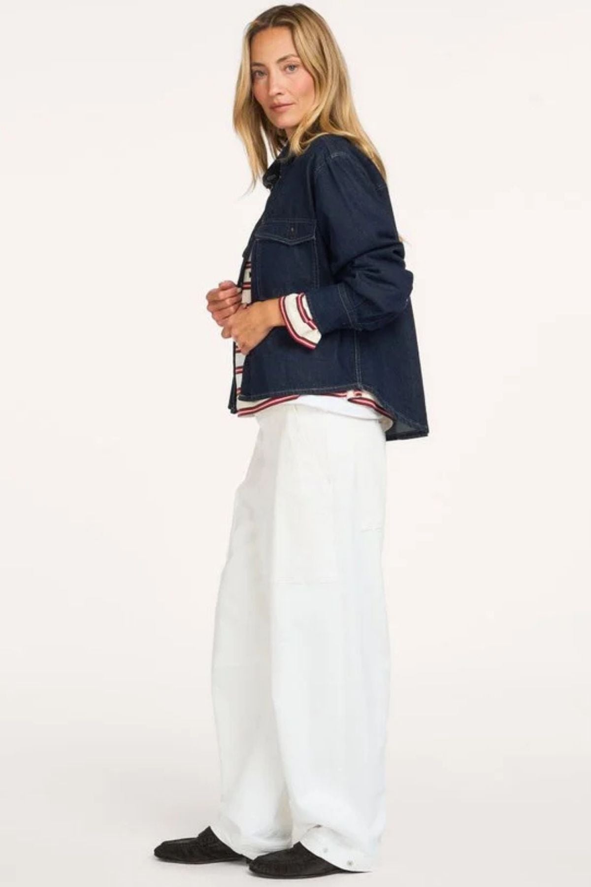 CLOSED Boxy Denim Shirt - Dark Blue
