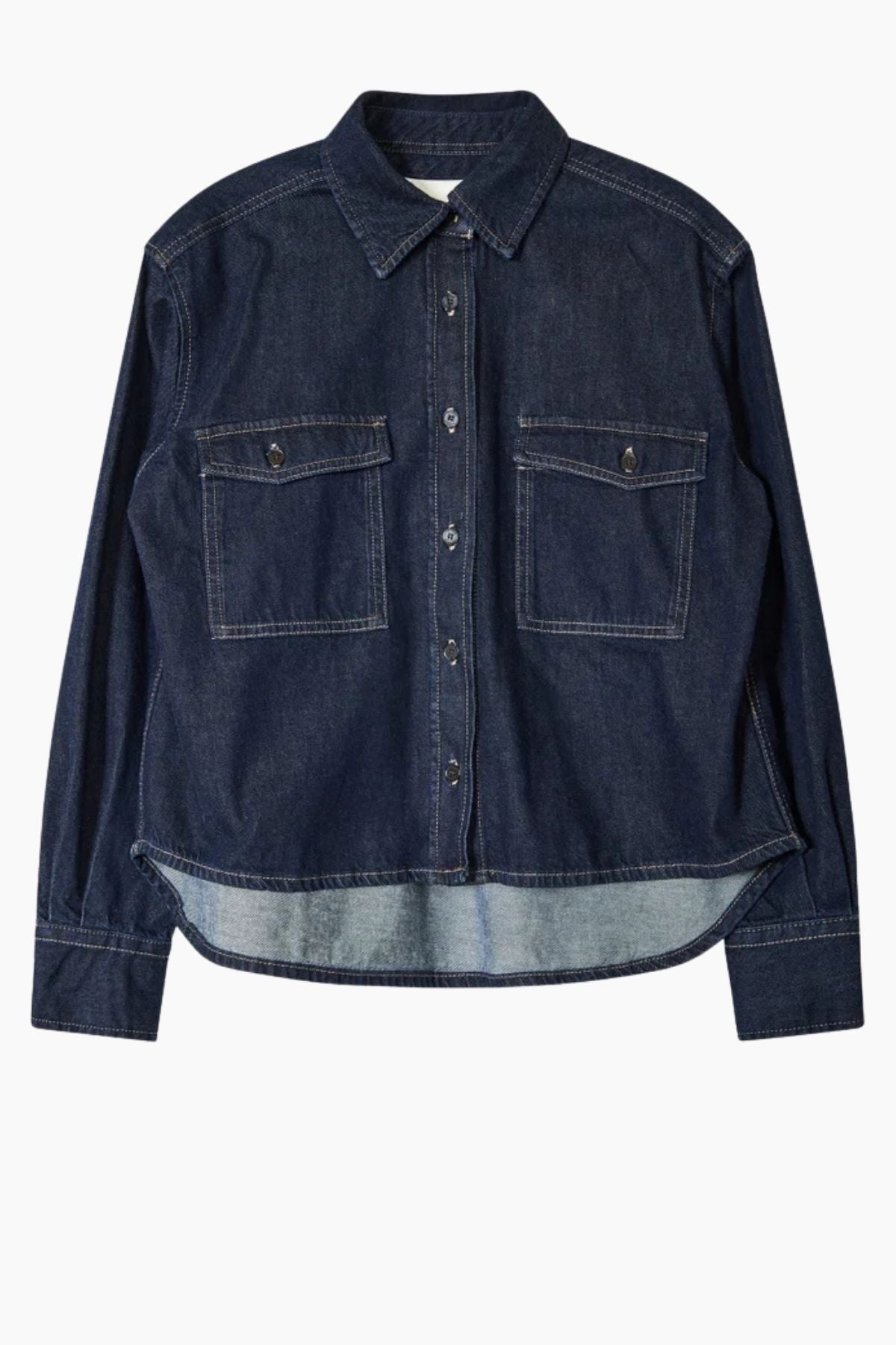CLOSED Boxy Denim Shirt - Dark Blue