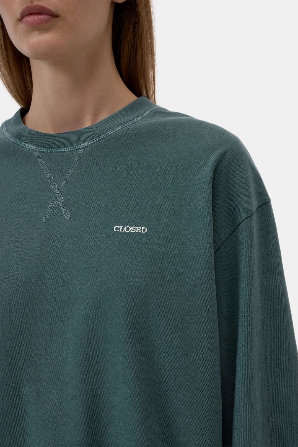 CLOSED Crew Longsleeve - Shadow Green