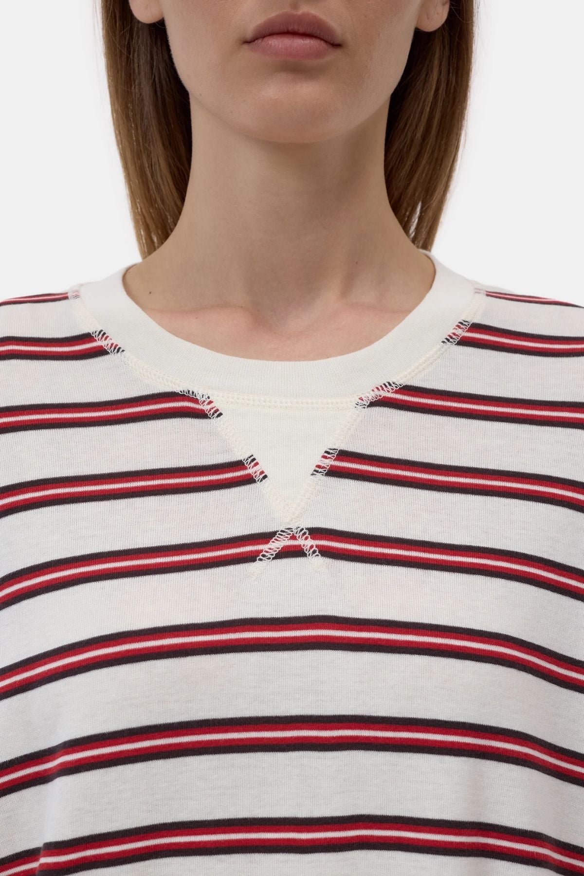 CLOSED Crewneck Striped Longsleeve - Ivory