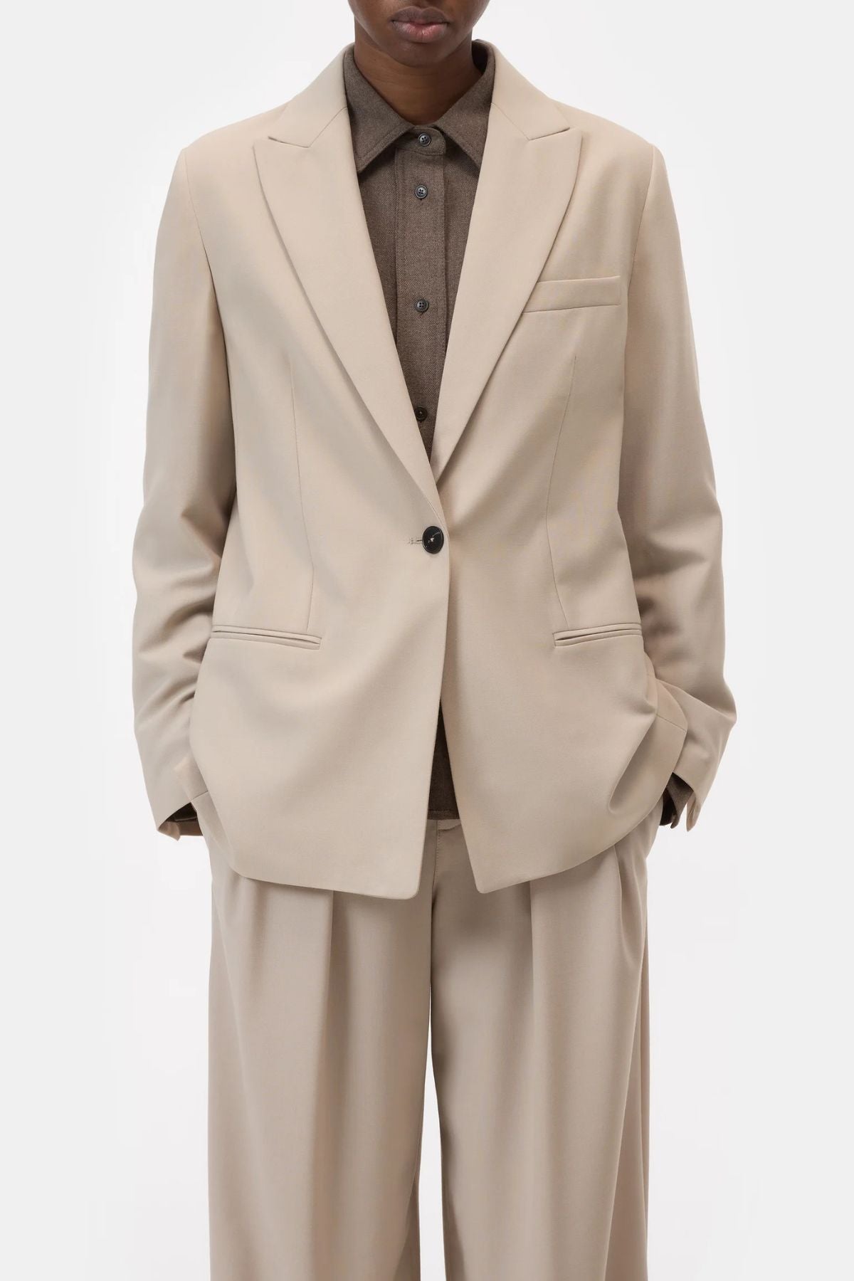 CLOSED Light Wool Blazer - Clay Beige