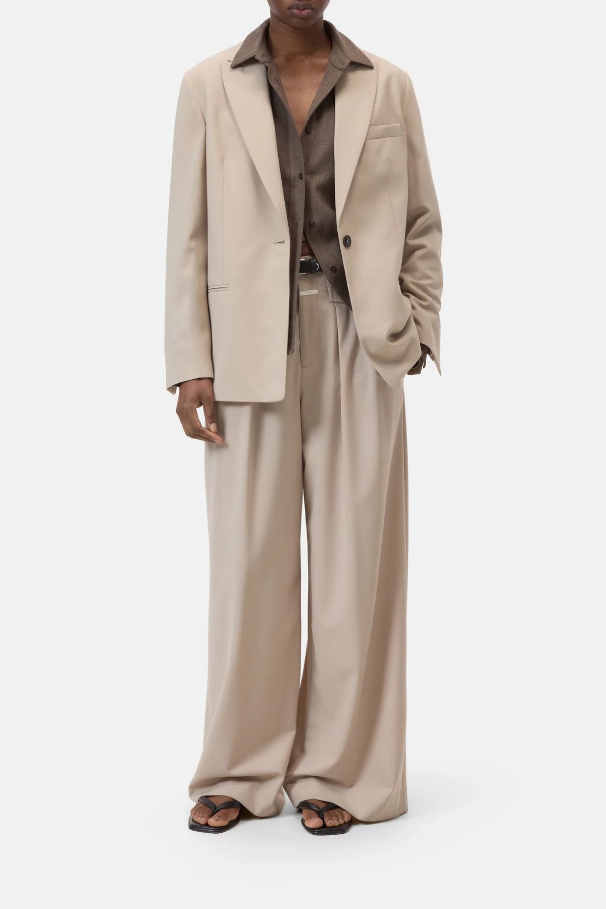 CLOSED Light Wool Blazer - Clay Beige