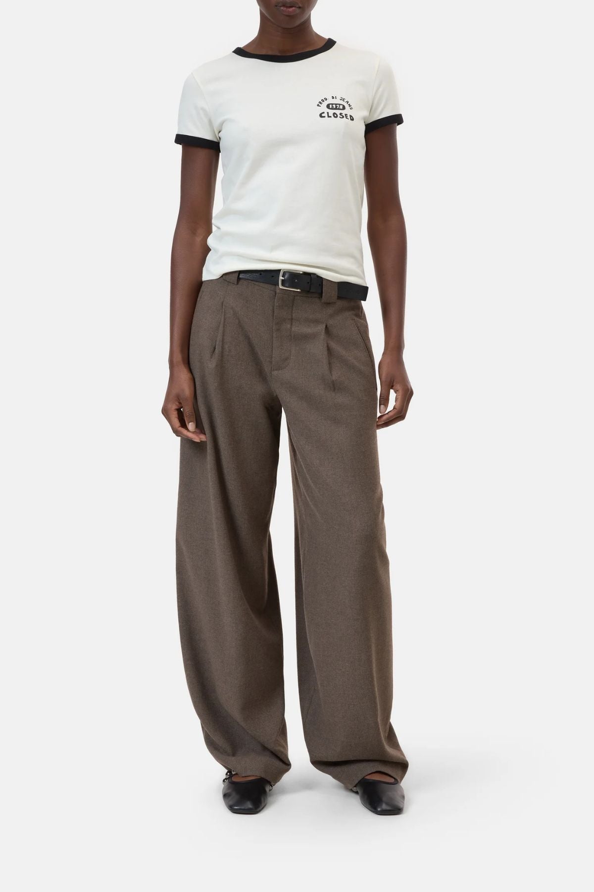 CLOSED Organic Jersey 1978 Ringer Tee - Ivory