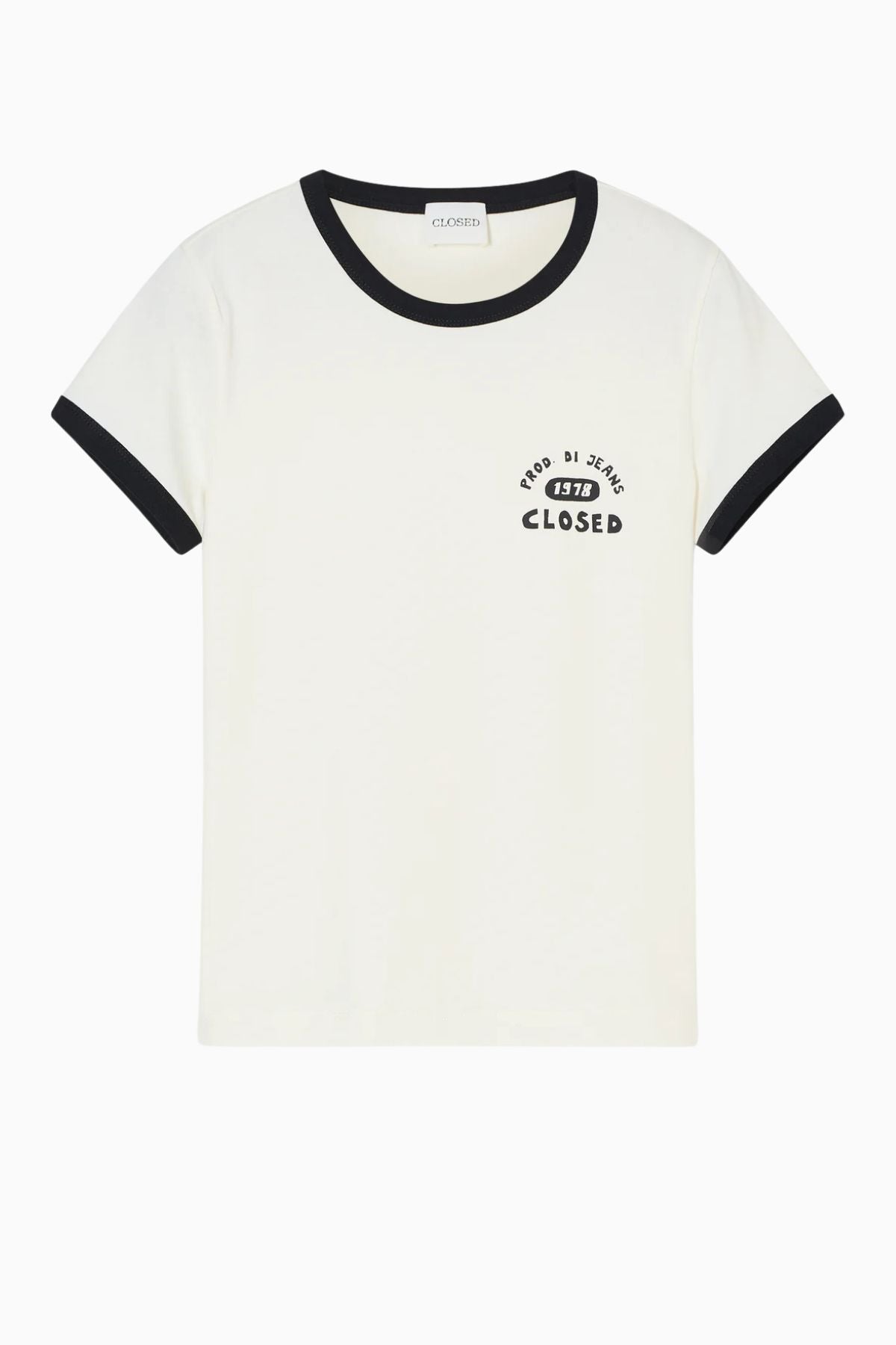 CLOSED Organic Jersey 1978 Ringer Tee - Ivory