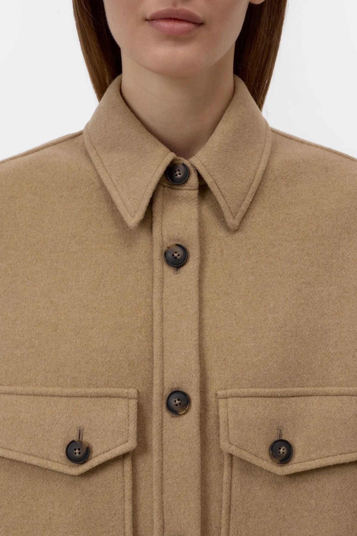 CLOSED Oversize Shacket - Sand Beige