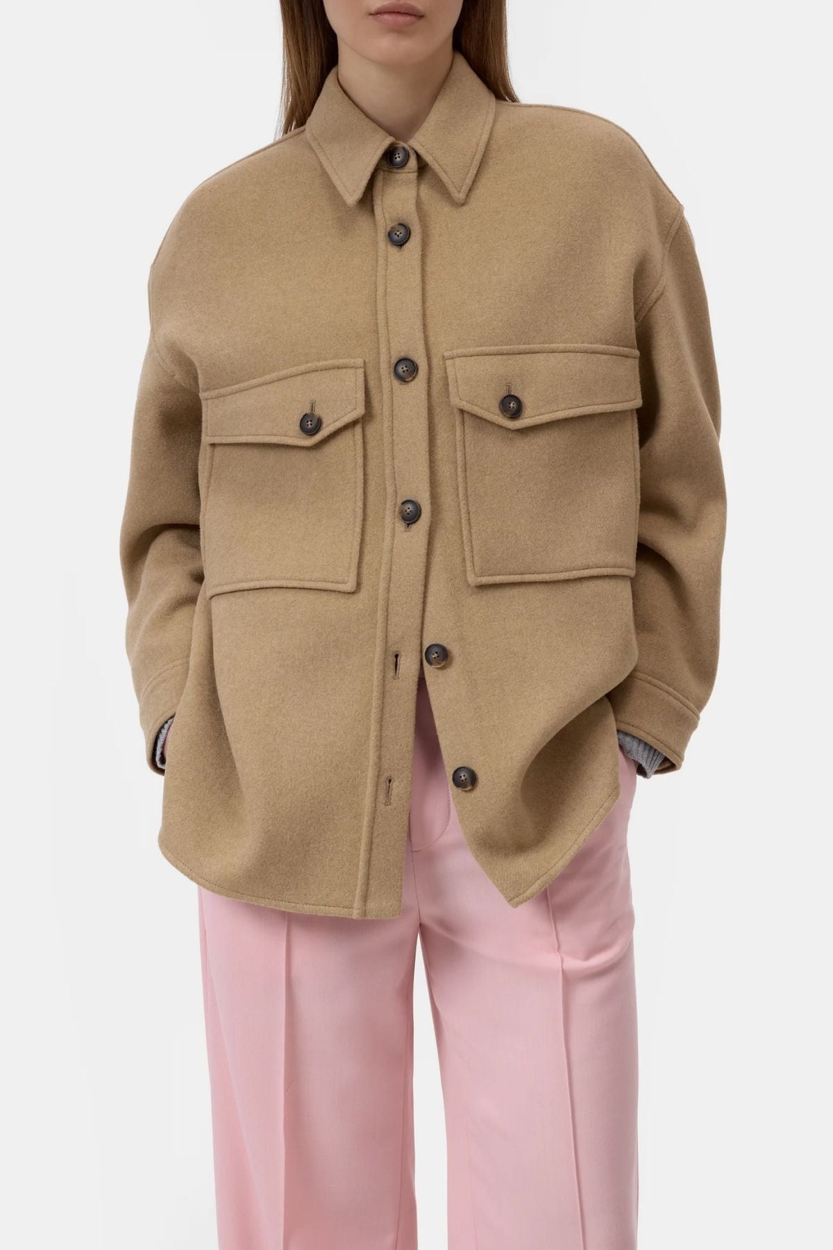 CLOSED Oversize Shacket - Sand Beige
