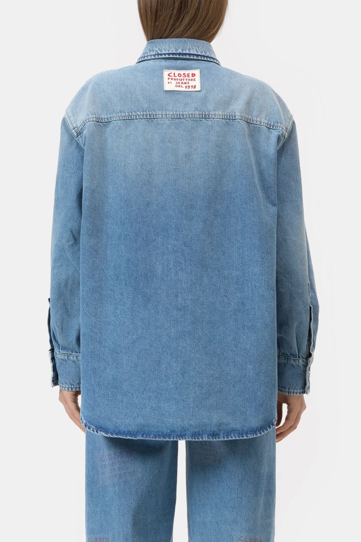 CLOSED Oversized Denim Shirt - Mid Blue